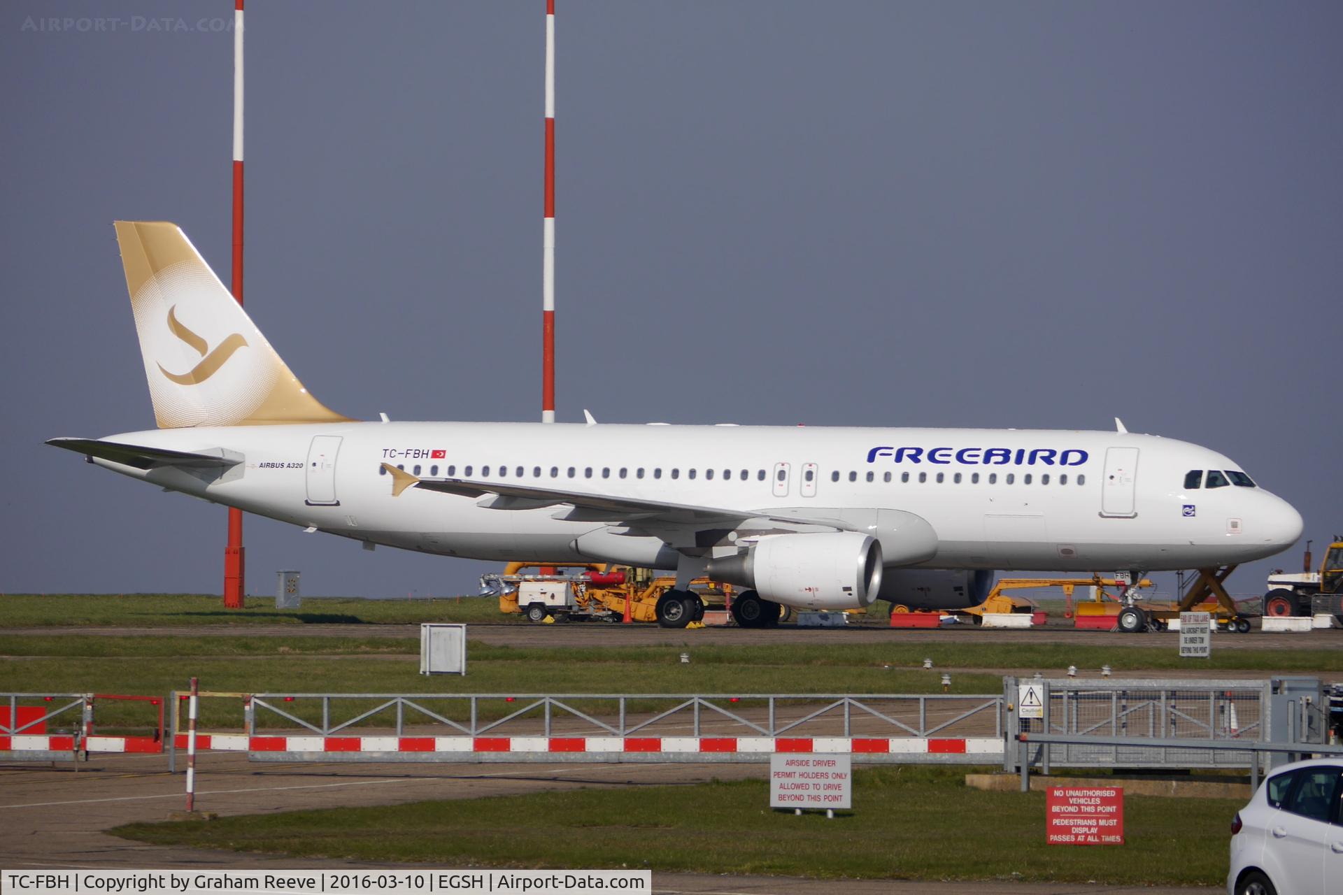 TC-FBH, 2010 Airbus A320-214 C/N 4207, Parked at Norwich.