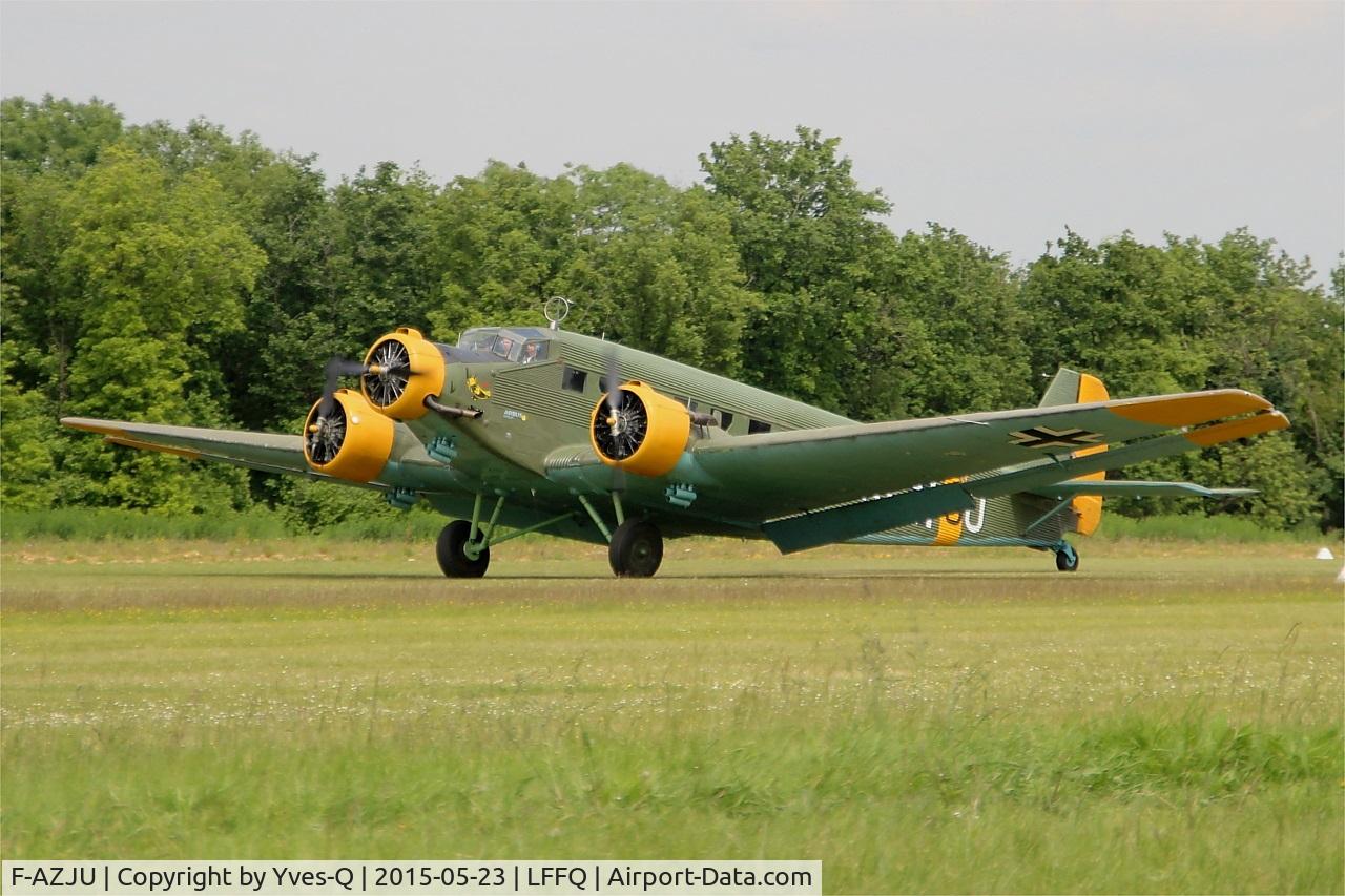 F-AZJU, 1952 Junkers (CASA) 352L (Ju-52) C/N 103, Junkers (CASA) 352L (Ju-52), Take off run, La Ferté-Alais airfield (LFFQ) Airshow 2015