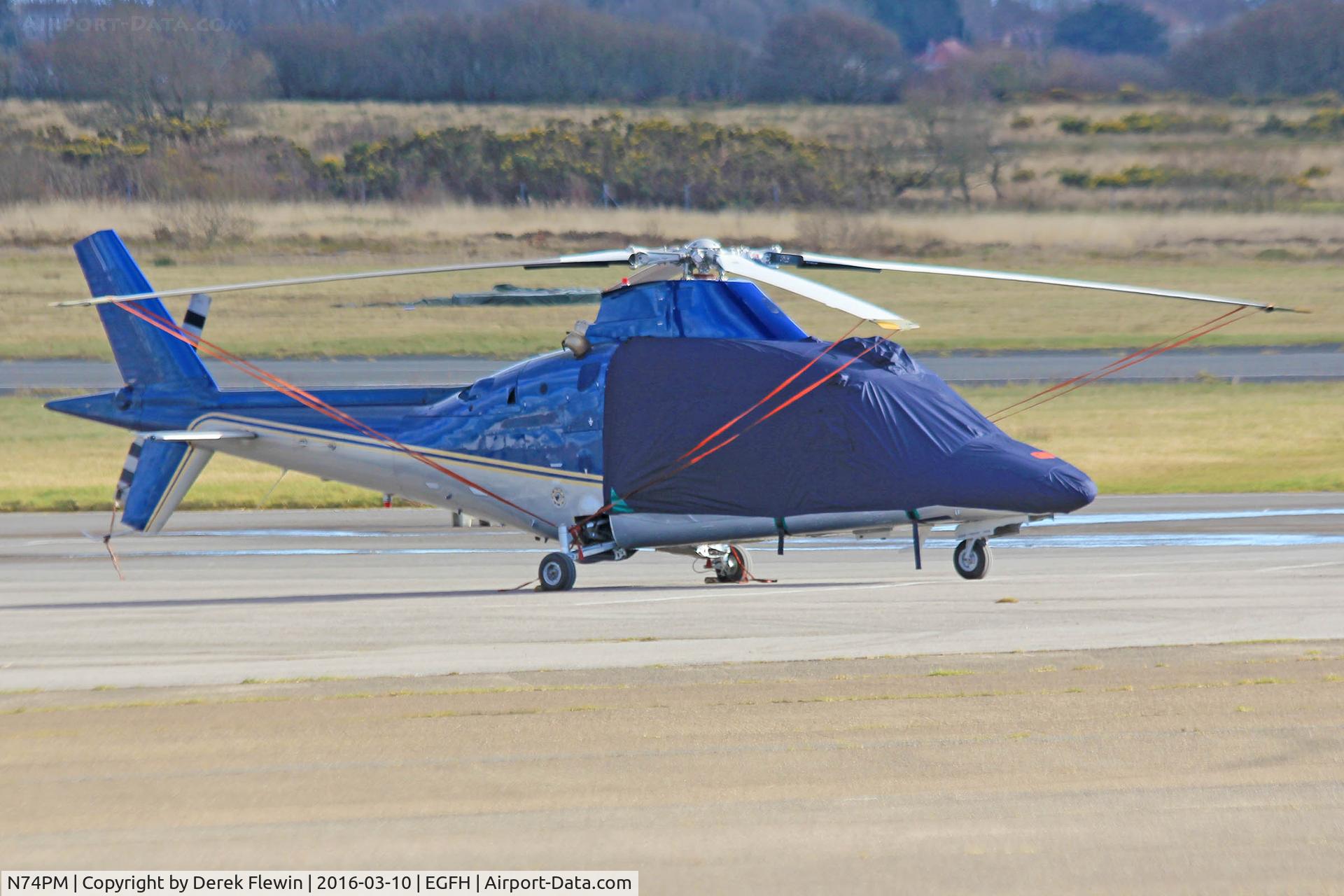 N74PM, 1992 Agusta A-109C C/N 7636, A-109C, Whitegate based, previously I-SEIN, D-HOFP, seen with covers on.