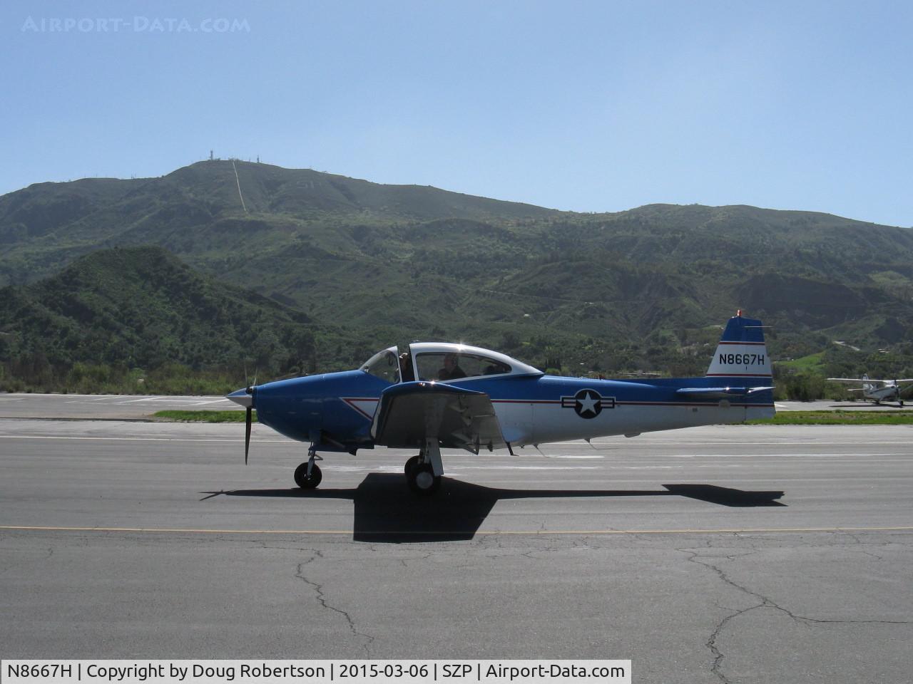 N8667H, 1947 North American Navion C/N NAV-4-667, 1947 North American NAVION, Continental IO-520 285 Hp upgrade, Young Eagles flight, taxi back