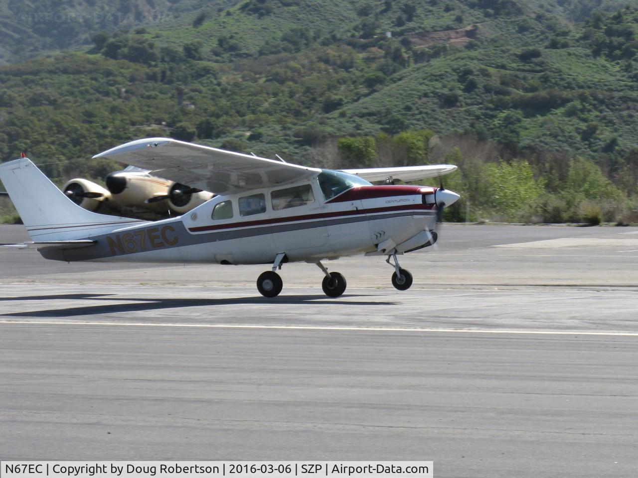 N67EC, 1966 Cessna 210G Centurion C/N 21058840, 1966 Cessna 210G CENTURION, G model first C210 to be called CENTURION, cantilever wings, Continental IO-520 285 Hp, takeoff roll Rwy 22