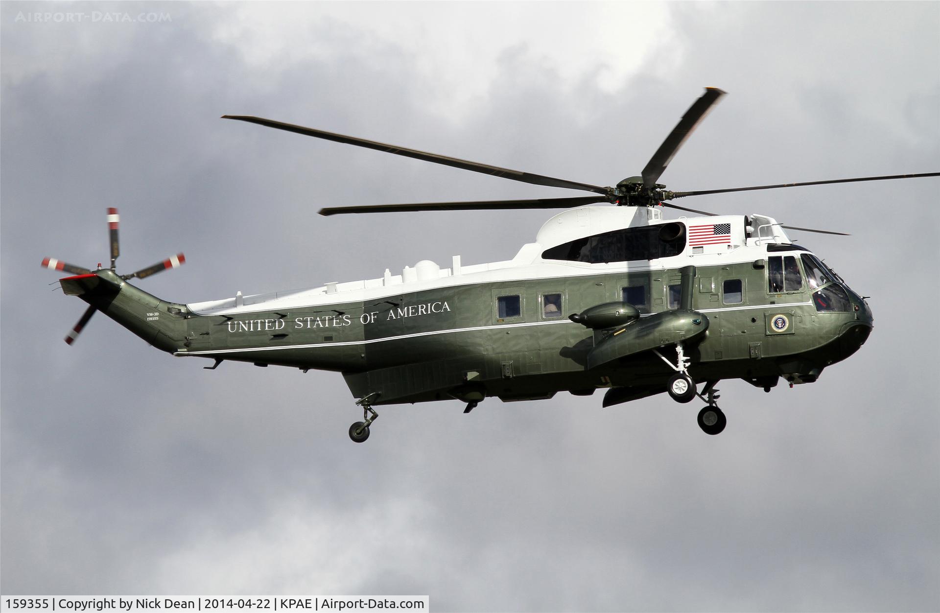 159355, Sikorsky VH-3D Sea King C/N 61729, KPAE, Presidential visit after the awesome Oso mud slide.