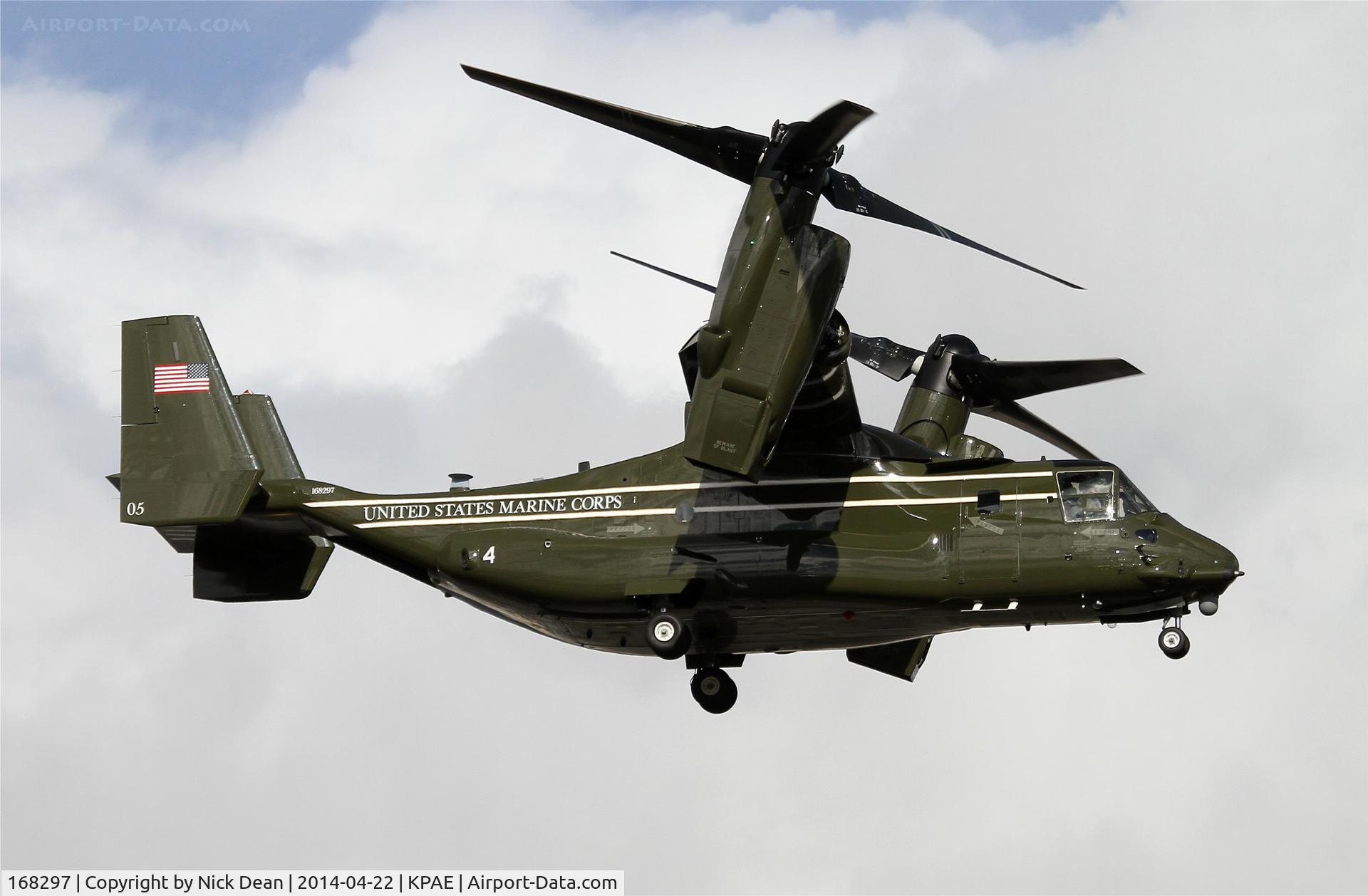 168297, 2013 Bell-Boeing MV-22B Osprey C/N D0214, KPAE, Presidential visit after the population controlling Oso mud slide
