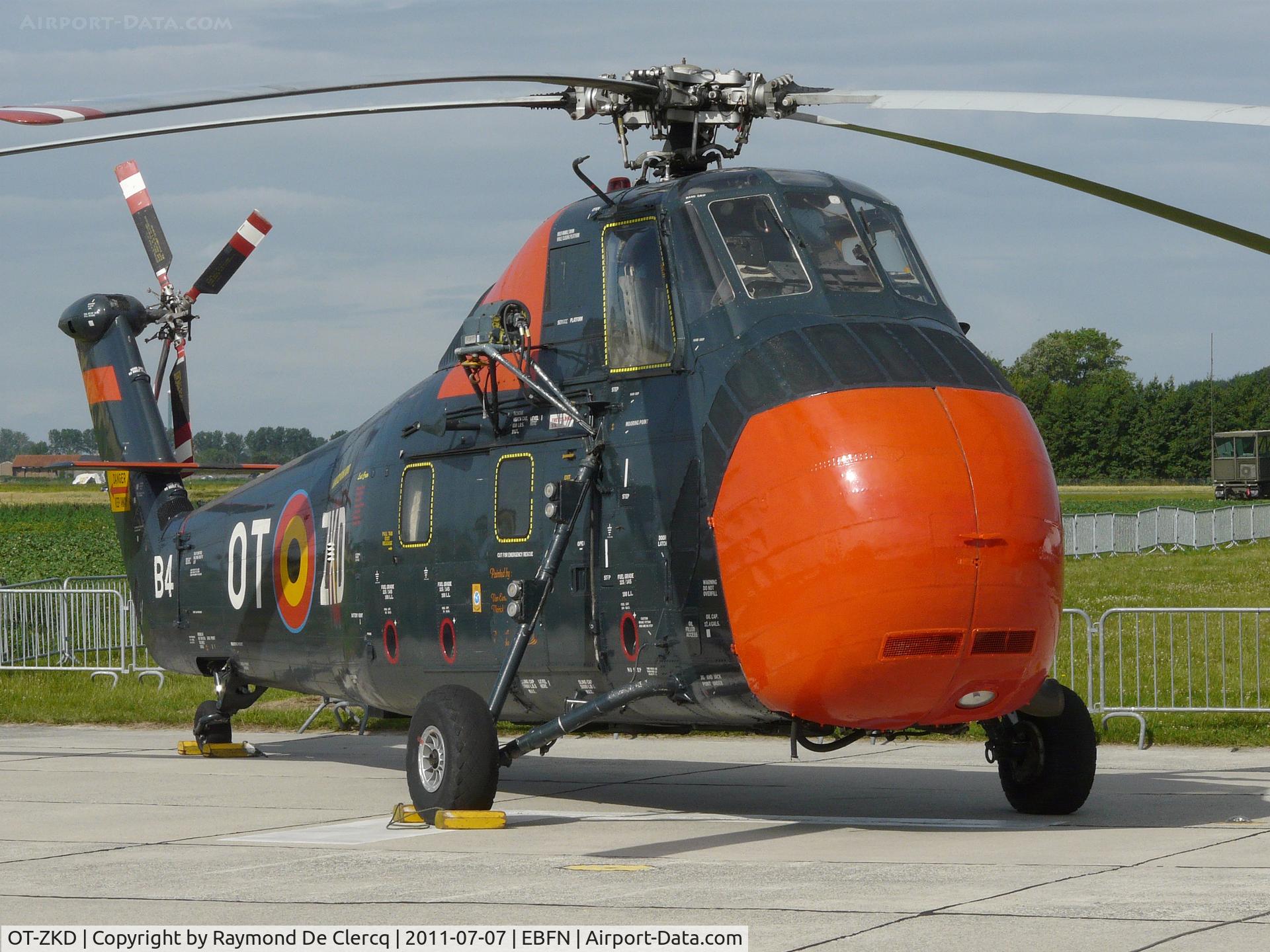 OT-ZKD, Sikorsky HSS-1 Seabat (S-58) C/N SA145, OT-ZKD preserved at Koksijde . Displayed during open door in 2011.
