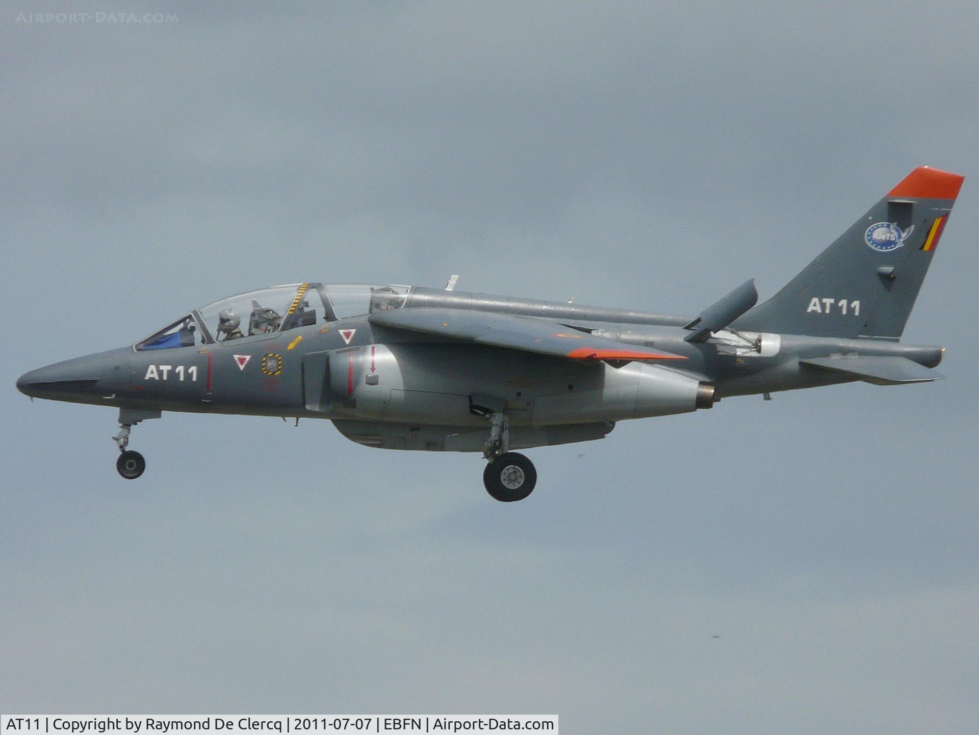 AT11, Dassault-Dornier Alpha Jet 1B C/N B11/1032, Landing at Koksijde open door / airshow in 2011.