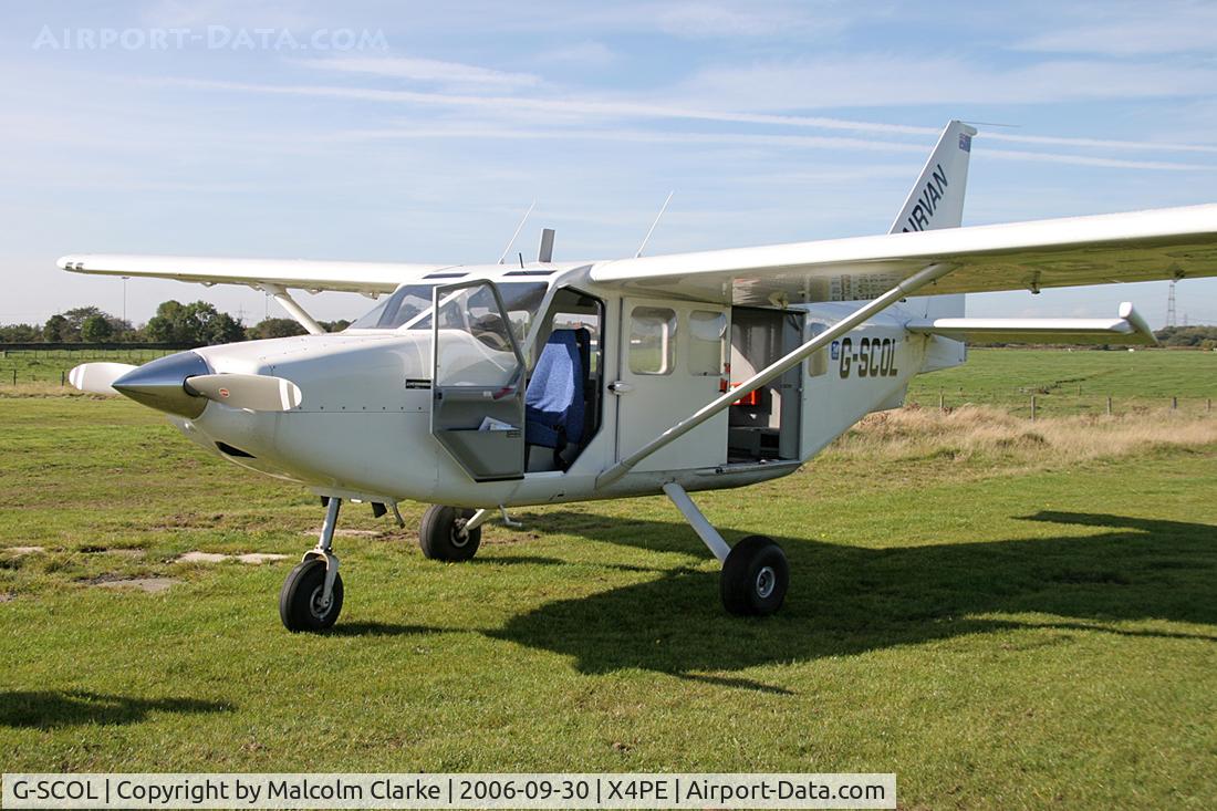G-SCOL, 2006 Gippsland GA-8 Airvan C/N GA8-05-088, Gippsland GA-8 Airvan at the Peterlee Parachute Centre, Shotton, UK.