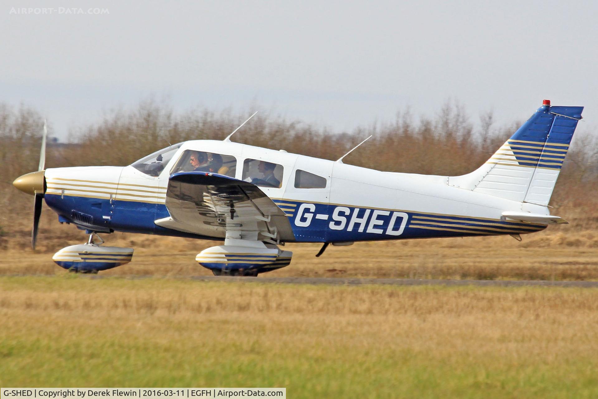 G-SHED, 1978 Piper PA-28-181 Cherokee Archer II C/N 28-7890068, Cherokee Archer II, Gloucester Staverton based, previously N47411, G-BRAU, seen taxxing in.