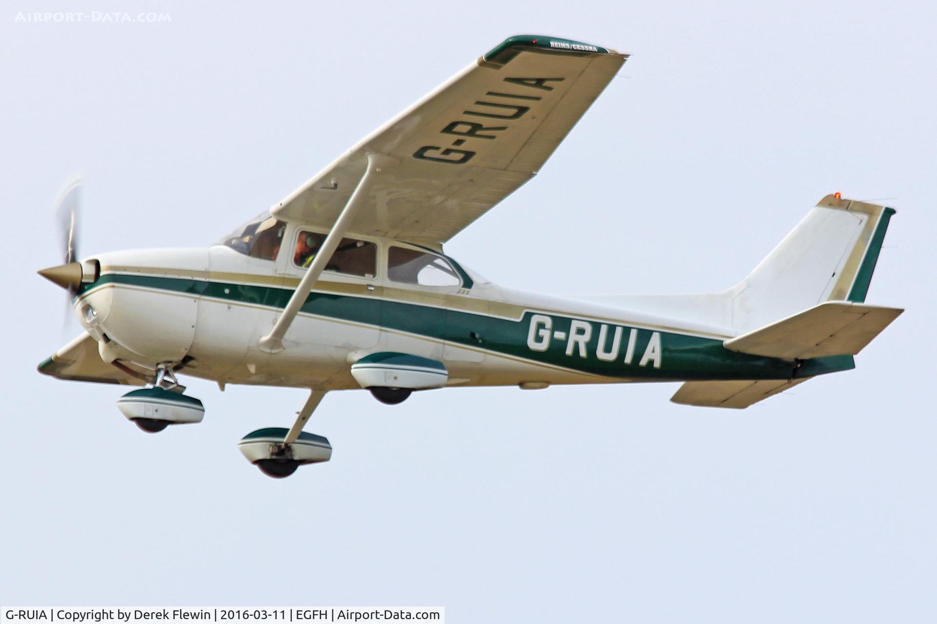 G-RUIA, 1979 Reims F172N Skyhawk C/N 1856, Skyhawk, Cambrian Flying Club, previously PH-AXA, seen departing runway 22 for circuits.