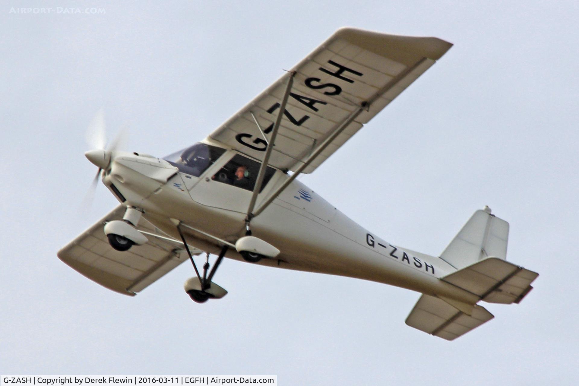 G-ZASH, 2013 Comco Ikarus C42 FB80 C/N 1304-7257, Ikarus, Gower flight Centre, seen departing runway 22 for circuits.