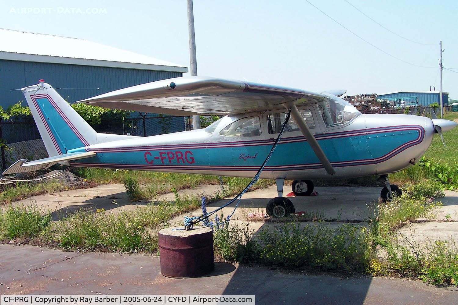 CF-PRG, 1963 Cessna 172E C/N 17250710, Cessna 172E Skyhawk [172-50710] Brantford~C 24/06/2005. Marked C-FPRG but not registered as such.