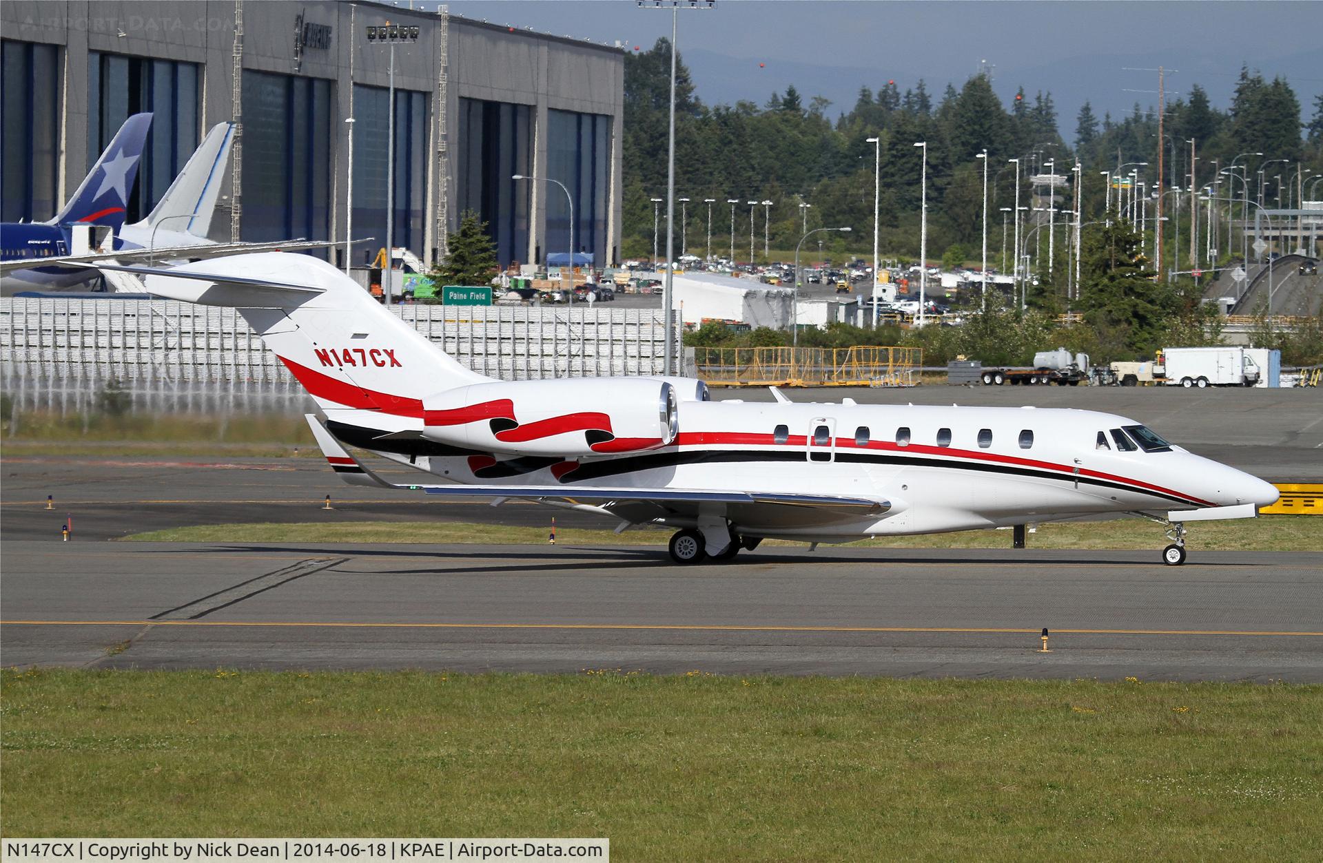 N147CX, 2001 Cessna 750 Citation X C/N 750-0147, Departing KPAE