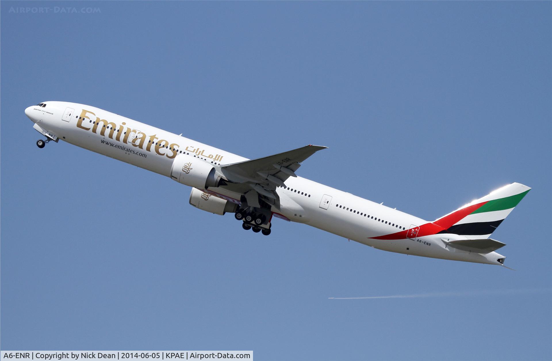 A6-ENR, 2014 Boeing 777-31H/ER C/N 41364, Departing KPAE