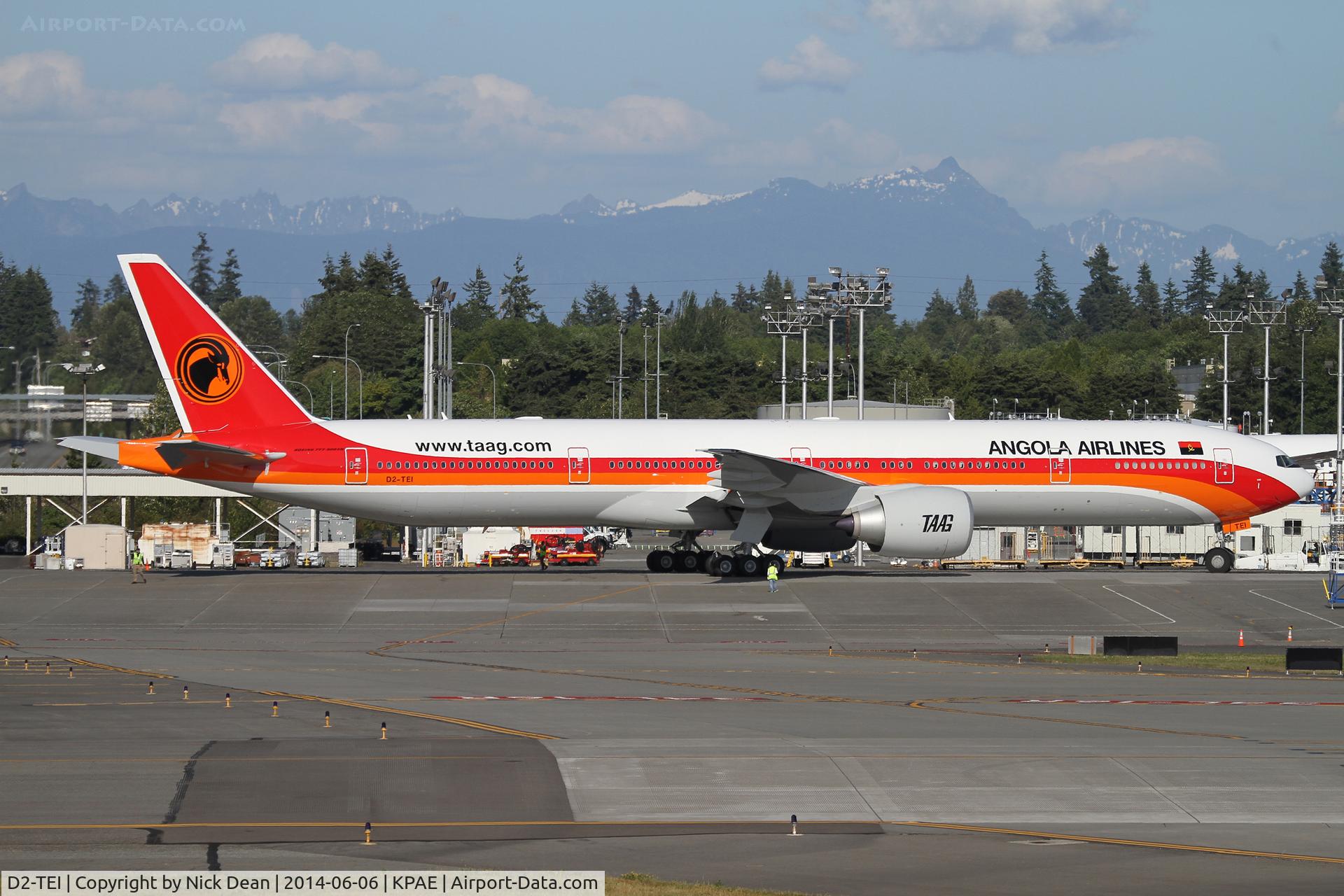 D2-TEI, 2014 Boeing 777-3M2/ER C/N 43252, Over by the compass rose at Boeing
