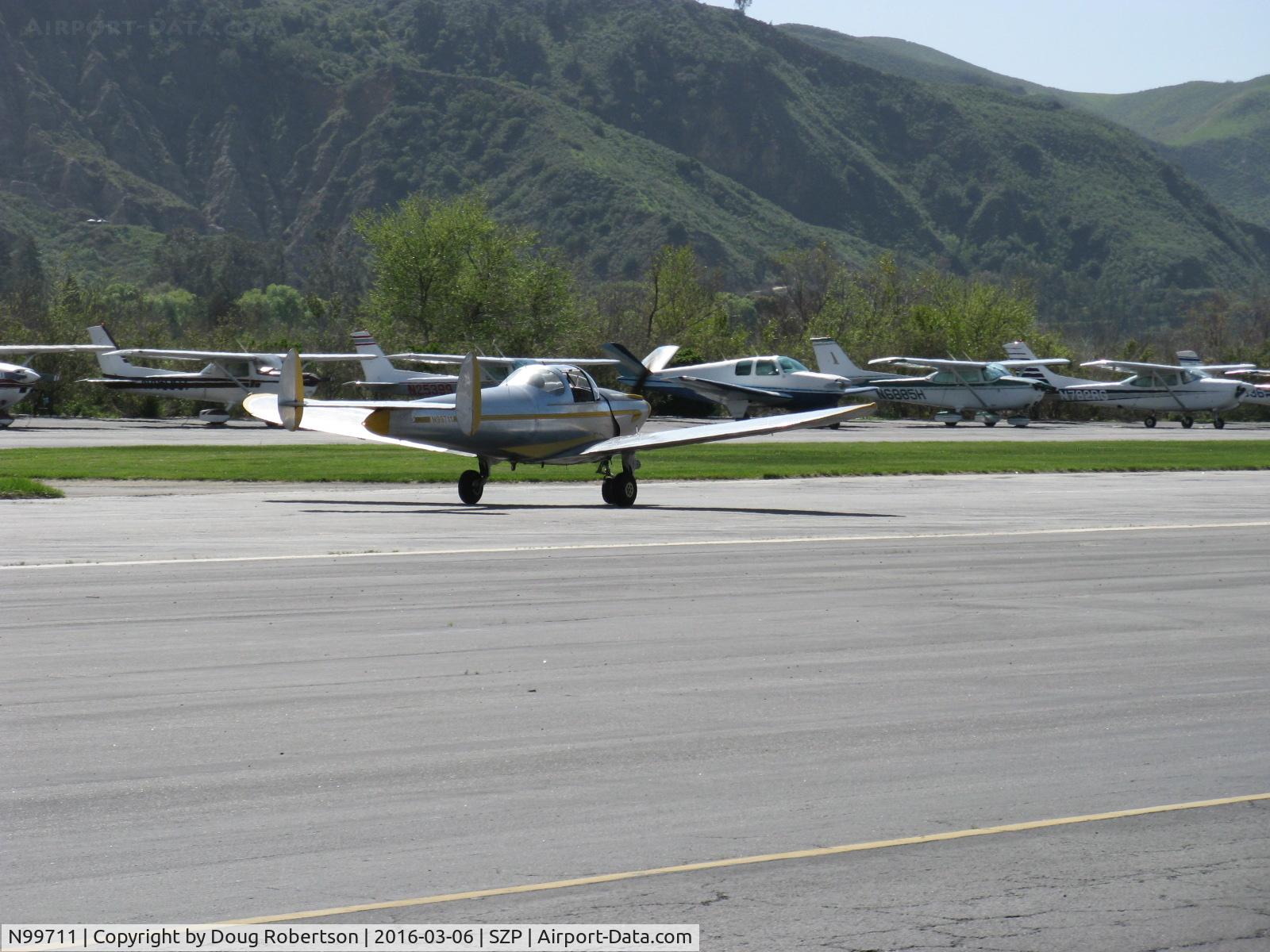 N99711, 1946 Erco 415D Ercoupe C/N 2334, 1946 ERCO Ercoupe 415-D, Continental O-200 100 Hp upgrade, landing roll Rwy 22