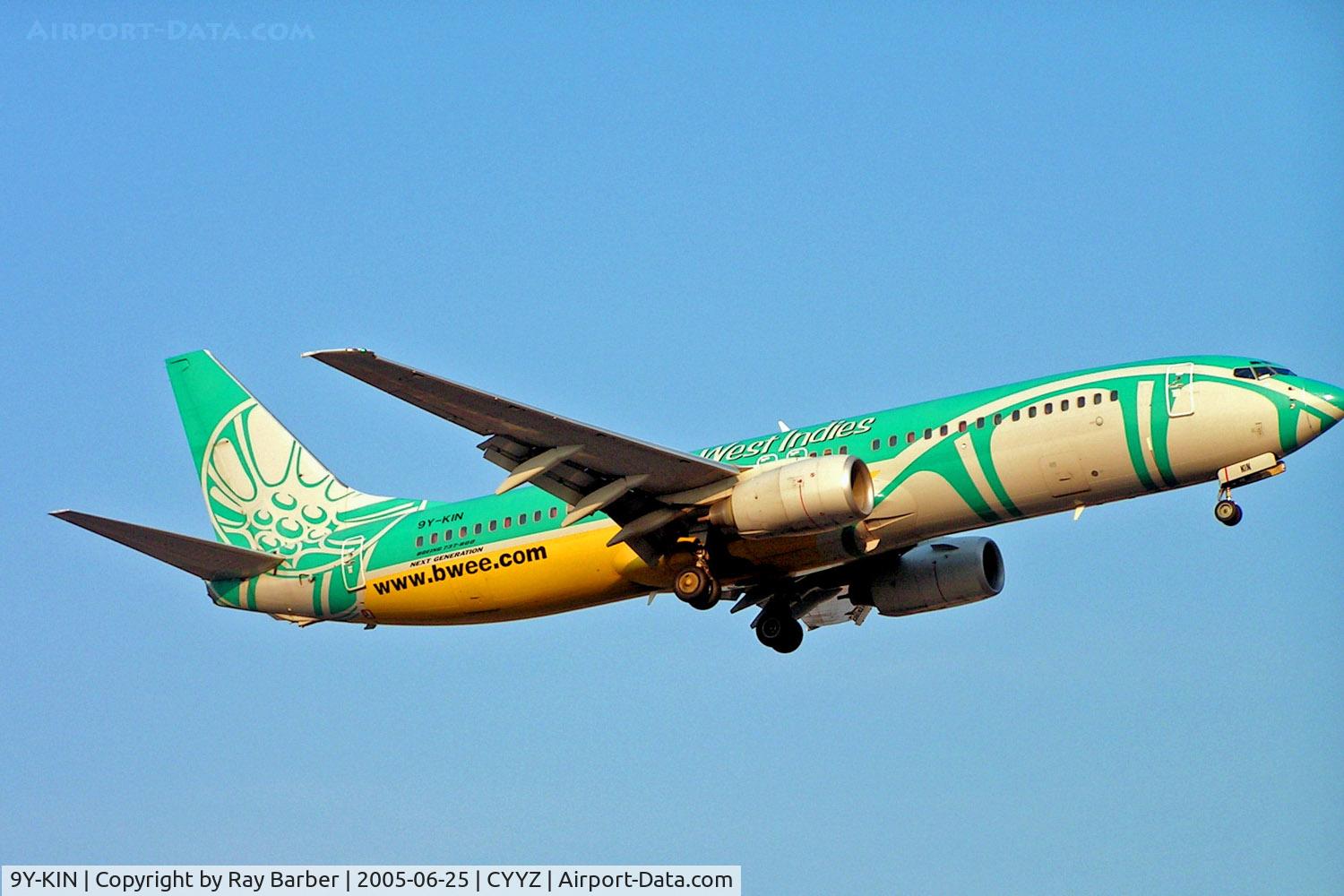 9Y-KIN, 2000 Boeing 737-8Q8 C/N 28234, Boeing 737-8Q8 [28234] (BWIA West Indies Airways) Toronto-Pearson International~C 25/06/2005