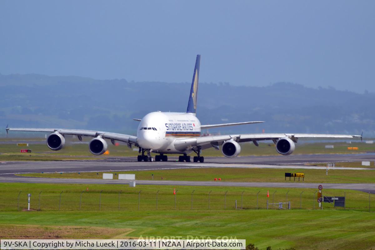 9V-SKA, 2007 Airbus A380-841 C/N 003, SQ's seasonal A380 service makes it 4 A380s a day to AKL (the other 3 are EK)