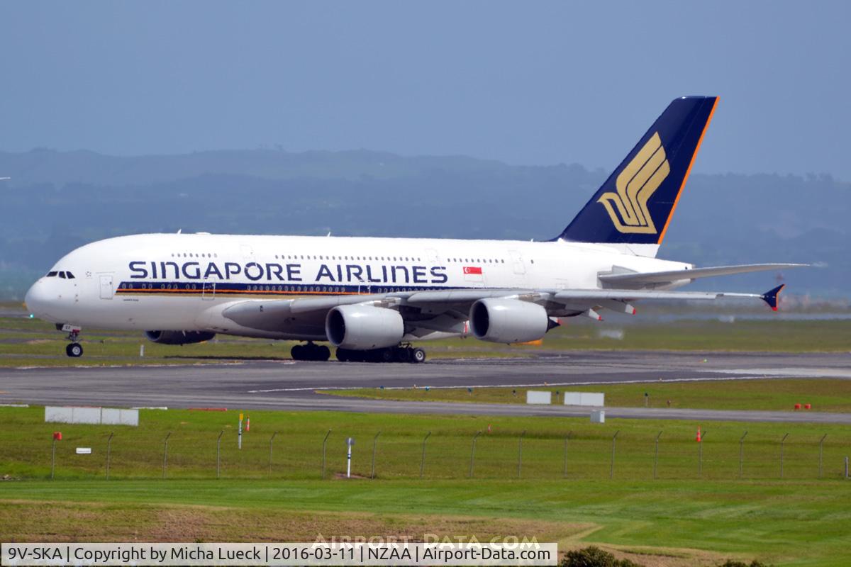 9V-SKA, 2007 Airbus A380-841 C/N 003, SQ's seasonal A380 service makes it 4 A380s a day to AKL (the other 3 are EK)