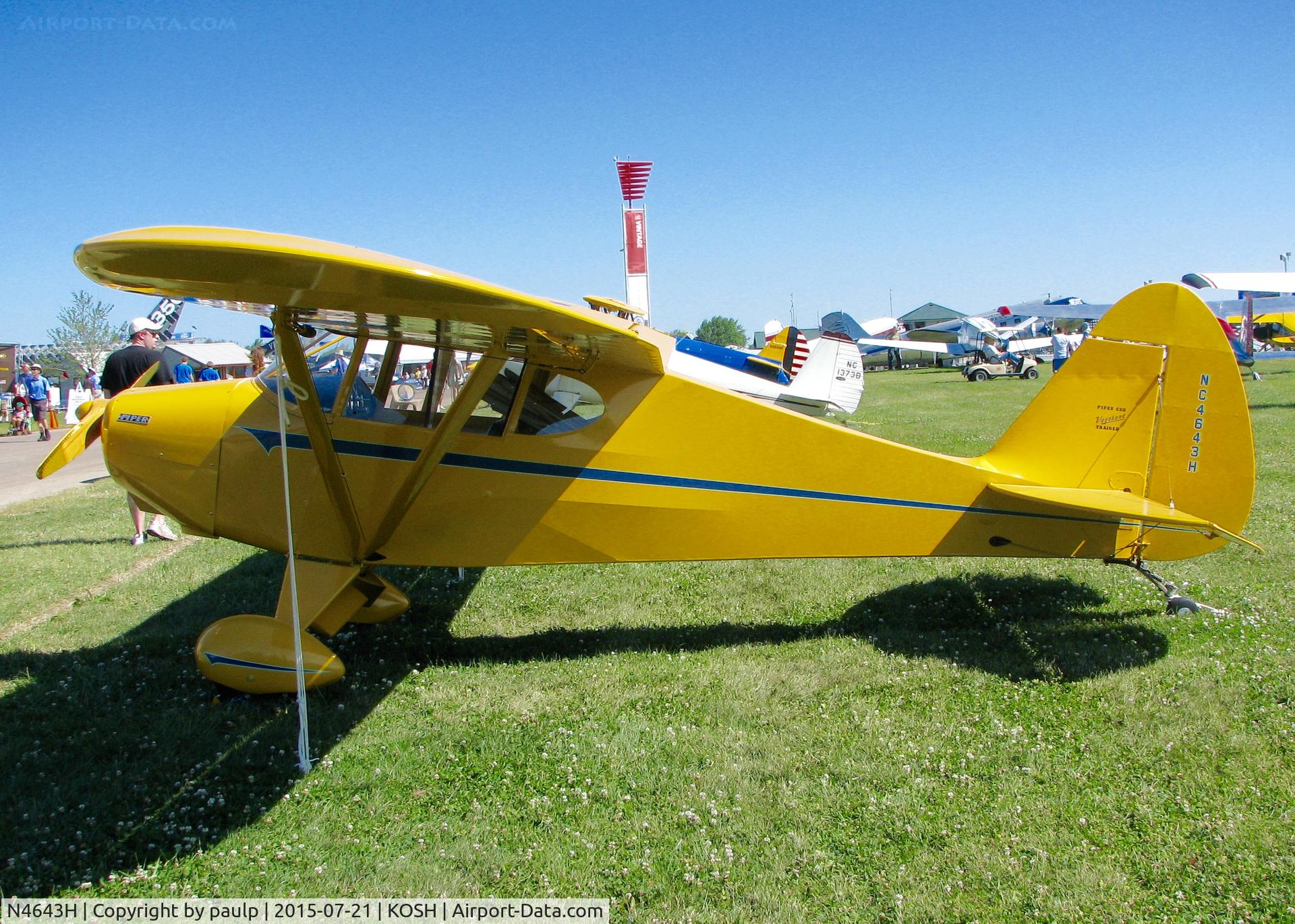 N4643H, 1948 Piper PA-17 Vagabond C/N 17-55, At AirVenture.