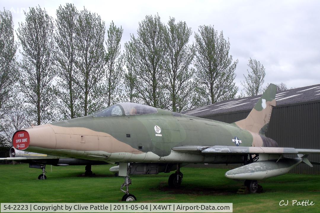54-2223, North American F-100D Super Sabre C/N 223-103, On external display at the Newark Air Museum, Winthorpe, Nottinghamshire. X4WT