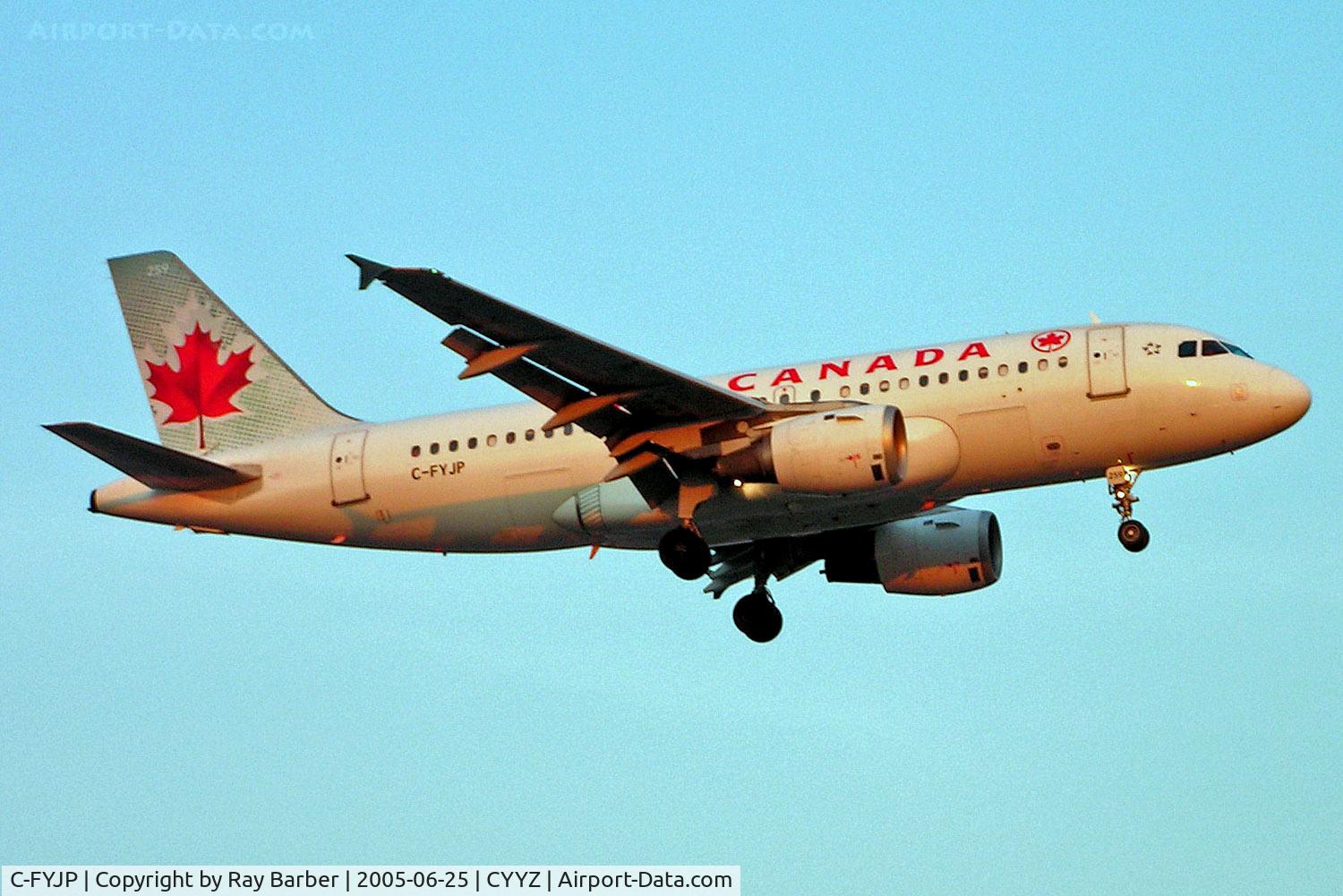 C-FYJP, 1997 Airbus A319-114 C/N 688, Airbus A319-114 [0688] (Air Canada) Toronto-Pearson International~C 24/06/2005