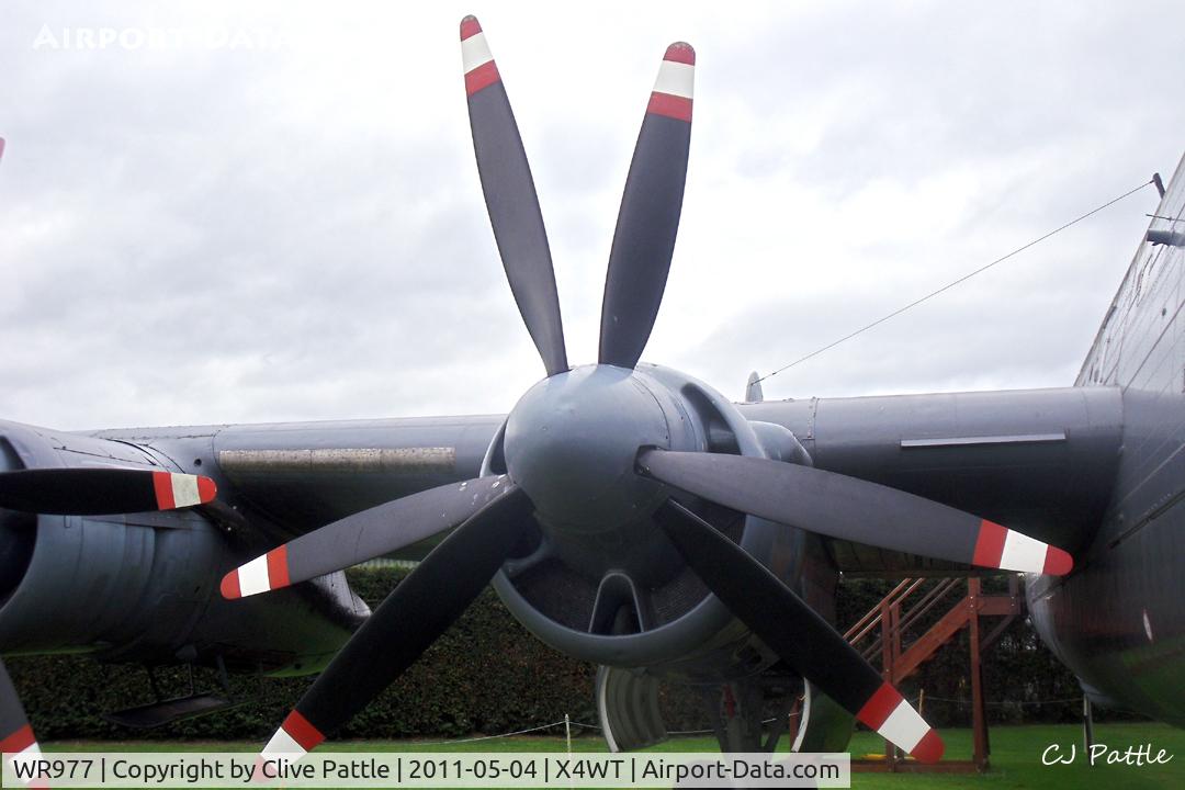 WR977, Avro 716 Shackleton MR.3 C/N Not found WR977, On external display at the Newark Air Museum, Winthorpe, Nottinghamshire. X4WT