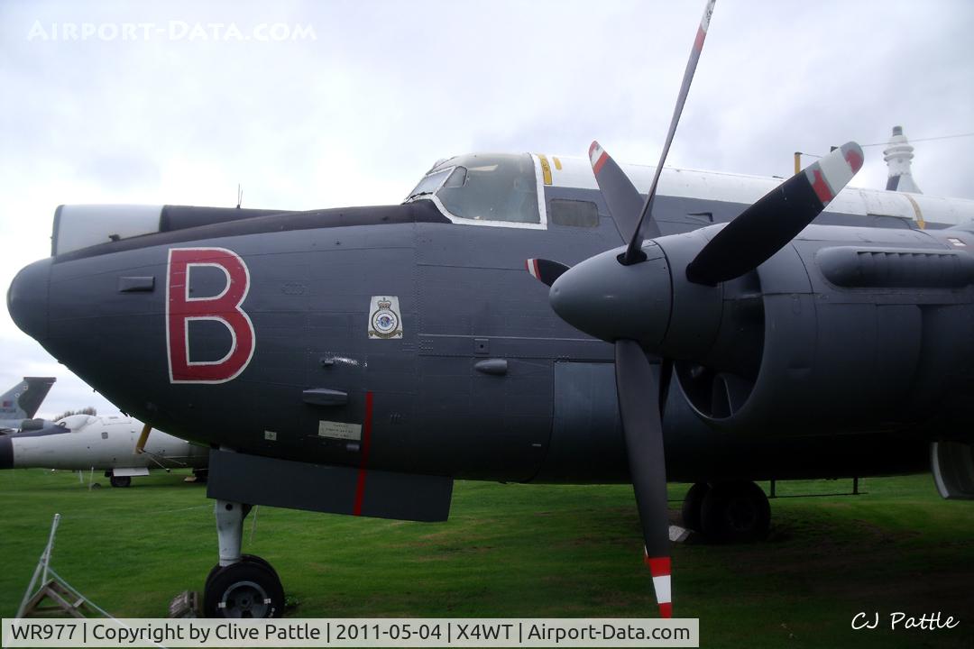 WR977, Avro 716 Shackleton MR.3 C/N Not found WR977, On external display at the Newark Air Museum, Winthorpe, Nottinghamshire. X4WT