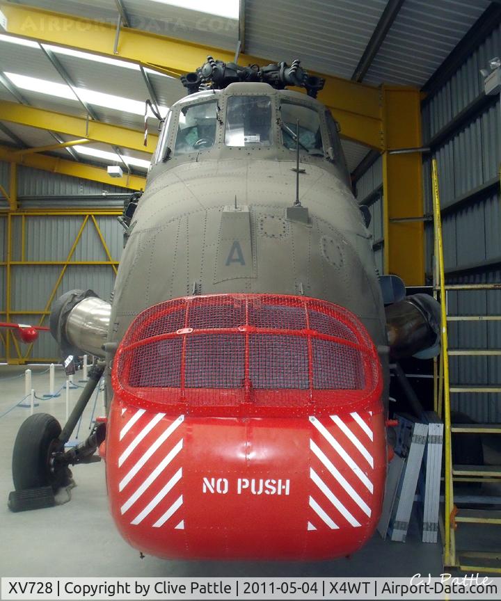 XV728, 1968 Westland Wessex HC.2 C/N WA623, Inside one of the display hangars at the Newark Air Museum, Winthorpe, Nottinghamshire. X4WT
