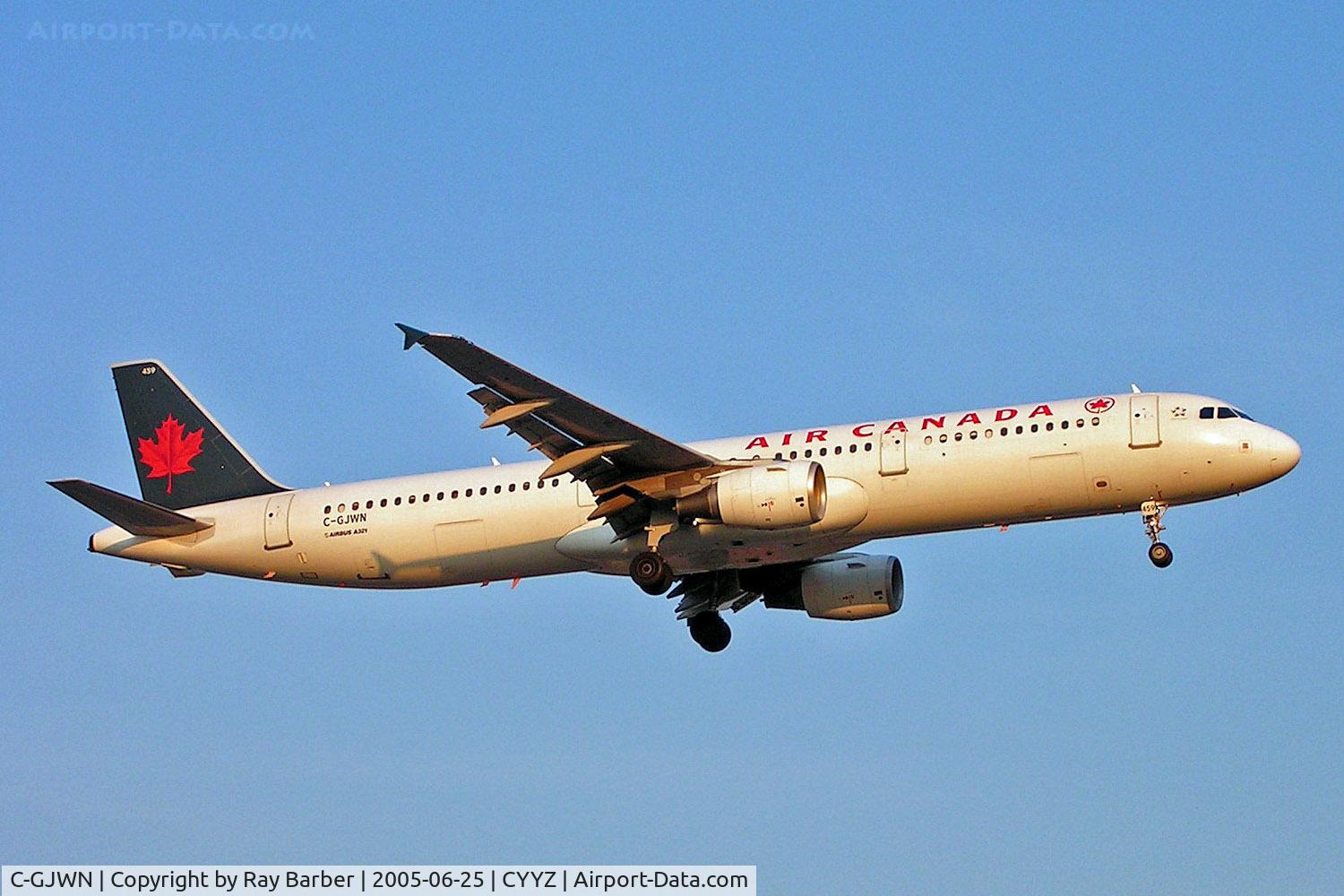 C-GJWN, 2002 Airbus A321-211 C/N 1783, Airbus A321-211 [1783] (Air Canada) Toronto-Pearson International~C 25/06/2005
