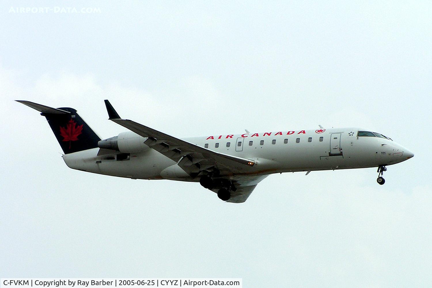 C-FVKM, 1995 Canadair CRJ-100ER (CL-600-2B19) C/N 7074, Canadair Regional Jet 100ER [7074] (Air Canada) Toronto-Pearson International~C 25/06/2005