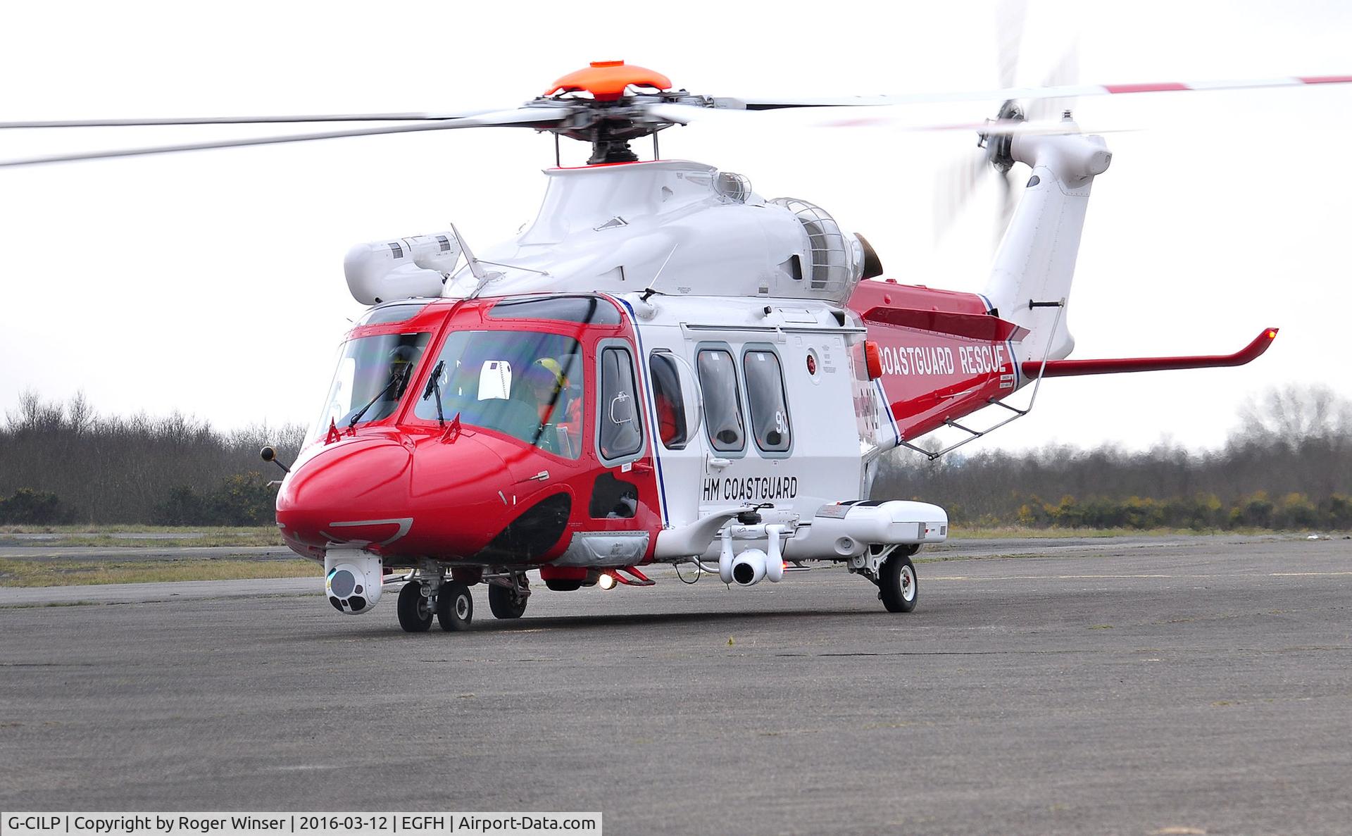 G-CILP, 2014 AgustaWestland AW-139 C/N 31590, Visiting HM Coastguard SAR helicopter (Rescue 187).
