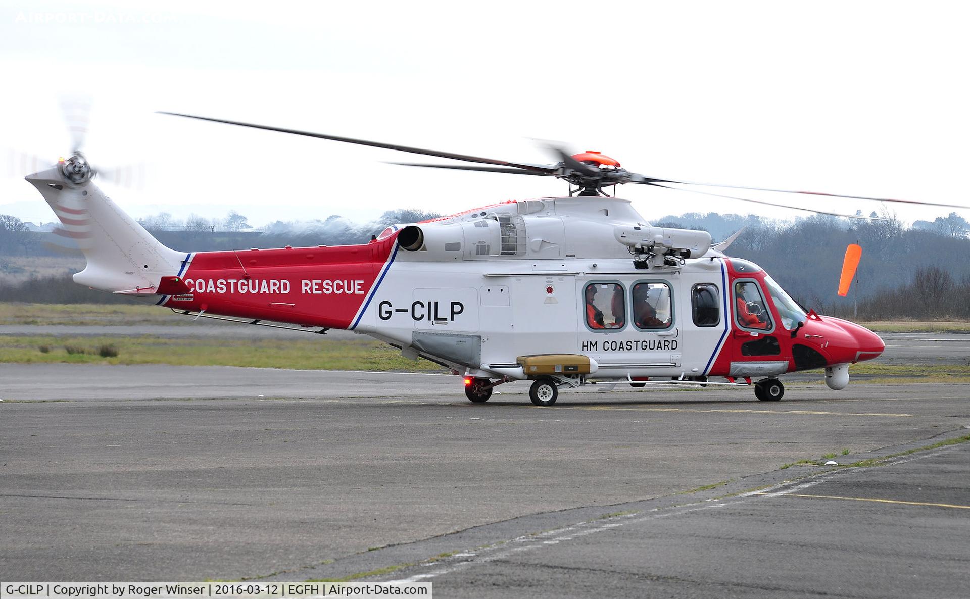 G-CILP, 2014 AgustaWestland AW-139 C/N 31590, Visiting HM Coastguard SAR helicopter (Rescue 187).