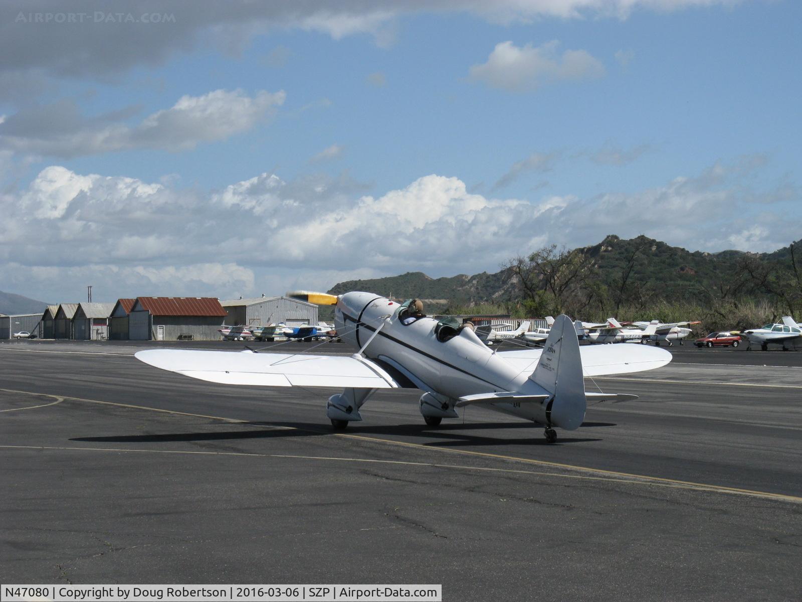 N47080, 1942 Ryan Aeronautical ST3KR C/N 1391, 1942 Ryan Aeronautical ST-3KR 'Eileen', Fairchild Ranger 6-410 165 Hp inverted in-line conversion from original Kinner R-540-1 five cylinder radial, Experimental class, taxi to Rwy 22