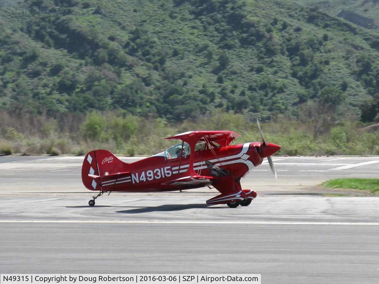 N49315, 1983 Pitts S-1T Special C/N 1013, 1983 Pitts Aerobatics S-1T SPECIAL, Lycoming AEIO-360 180 Hp, full inverted systems, production aerobatic airplane, landing roll Rwy 22