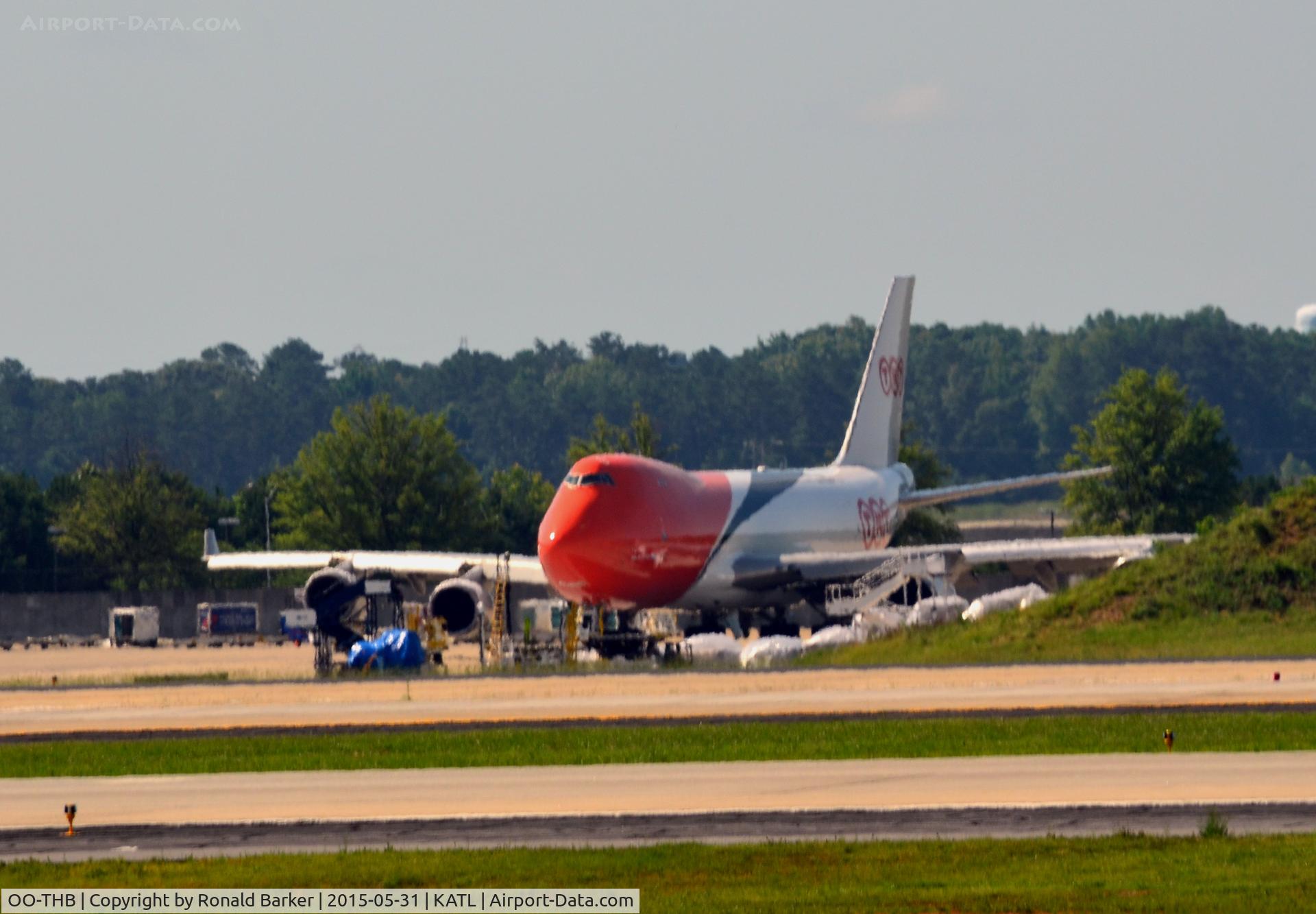 OO-THB, 2007 Boeing 747-4HAERF C/N 35234, Taxi Atlanta