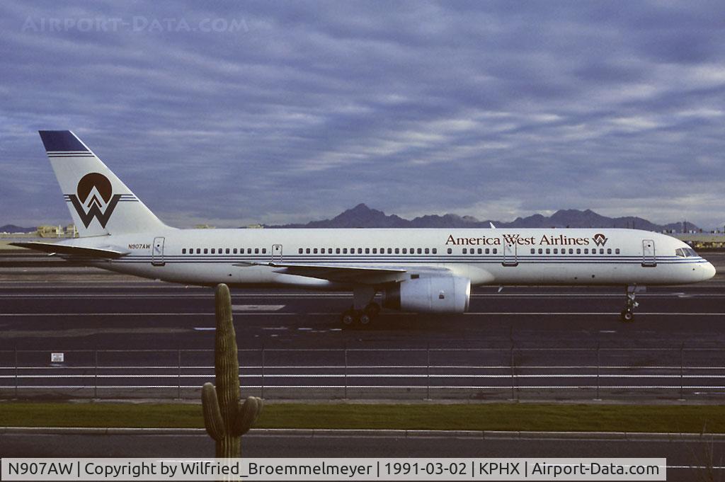 N907AW, 1987 Boeing 757-225 C/N 22691, American West Airlines / K64 scan