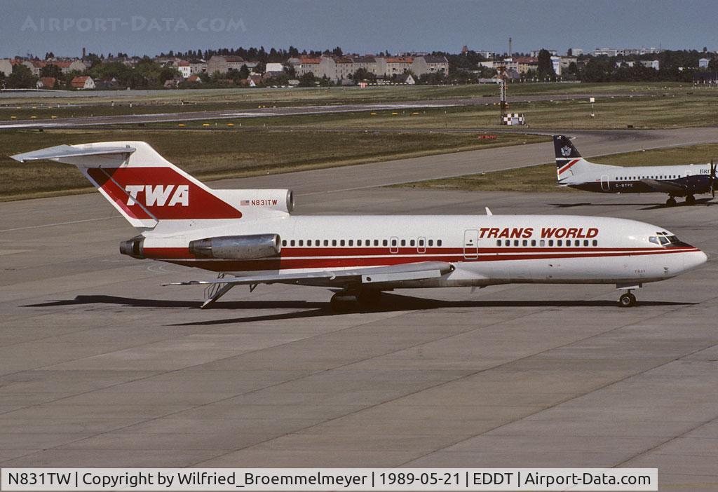 N831TW, Boeing 727-31 C/N 18902, TWA / K64 scan