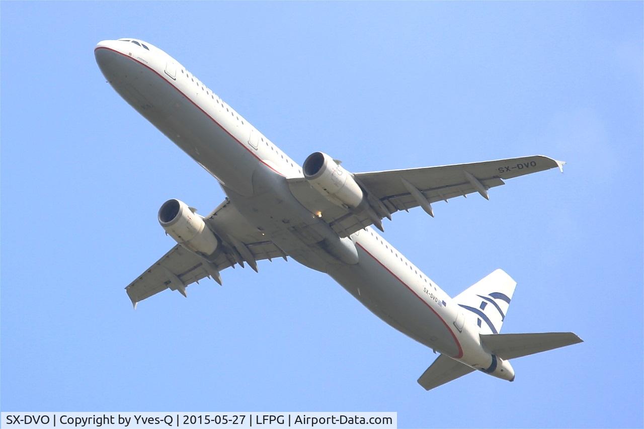 SX-DVO, 2008 Airbus A321-231 C/N 3462, Airbus A321-231, Take off Rwy 27L, Roissy Charles De Gaulle Airport (LFPG-CDG)