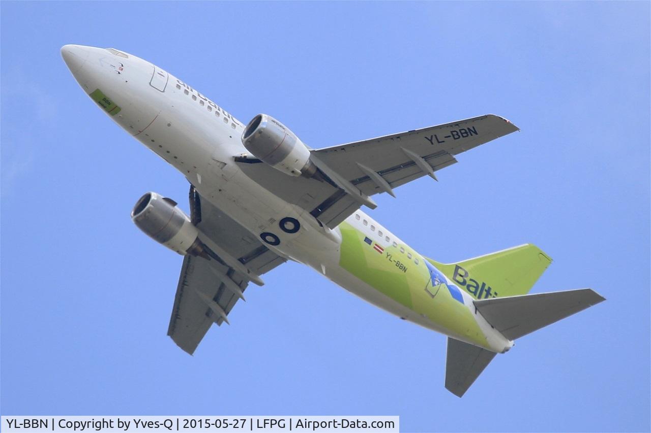 YL-BBN, 1992 Boeing 737-522 C/N 26683, Boeing 737-522, Take off Rwy 27L, Roissy Charles De Gaulle Airport (LFPG-CDG)