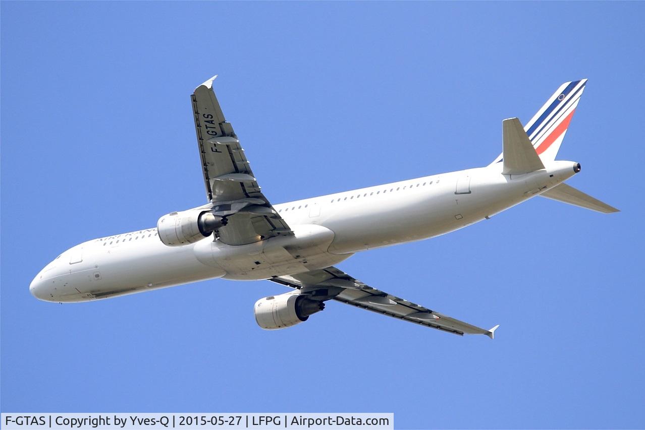 F-GTAS, 2008 Airbus A321-212 C/N 3419, Airbus A321-212, Take off rwy 27L, Roissy Charles De Gaulle airport (LFPG-CDG)