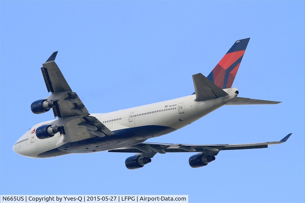 N665US, 1989 Boeing 747-451 C/N 23820, Boeing 747-451, Take off Rwy 27L, Roissy Charles De Gaulle Airport (LFPG-CDG)