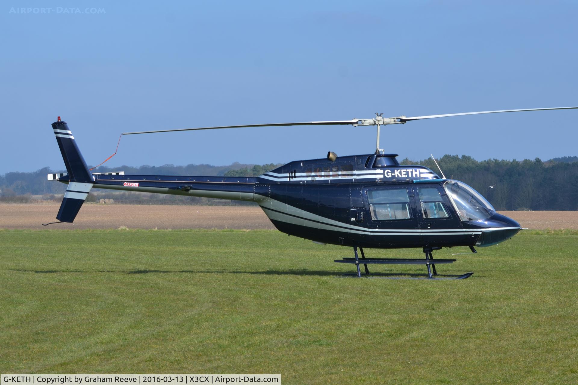 G-KETH, 1974 Agusta AB-206B JetRanger II C/N 8418, Parked at Northrepps.