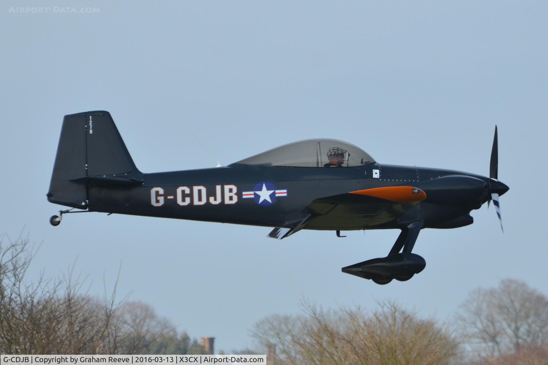 G-CDJB, 1987 Vans RV-4 C/N 1270, Landing at Northrepps.