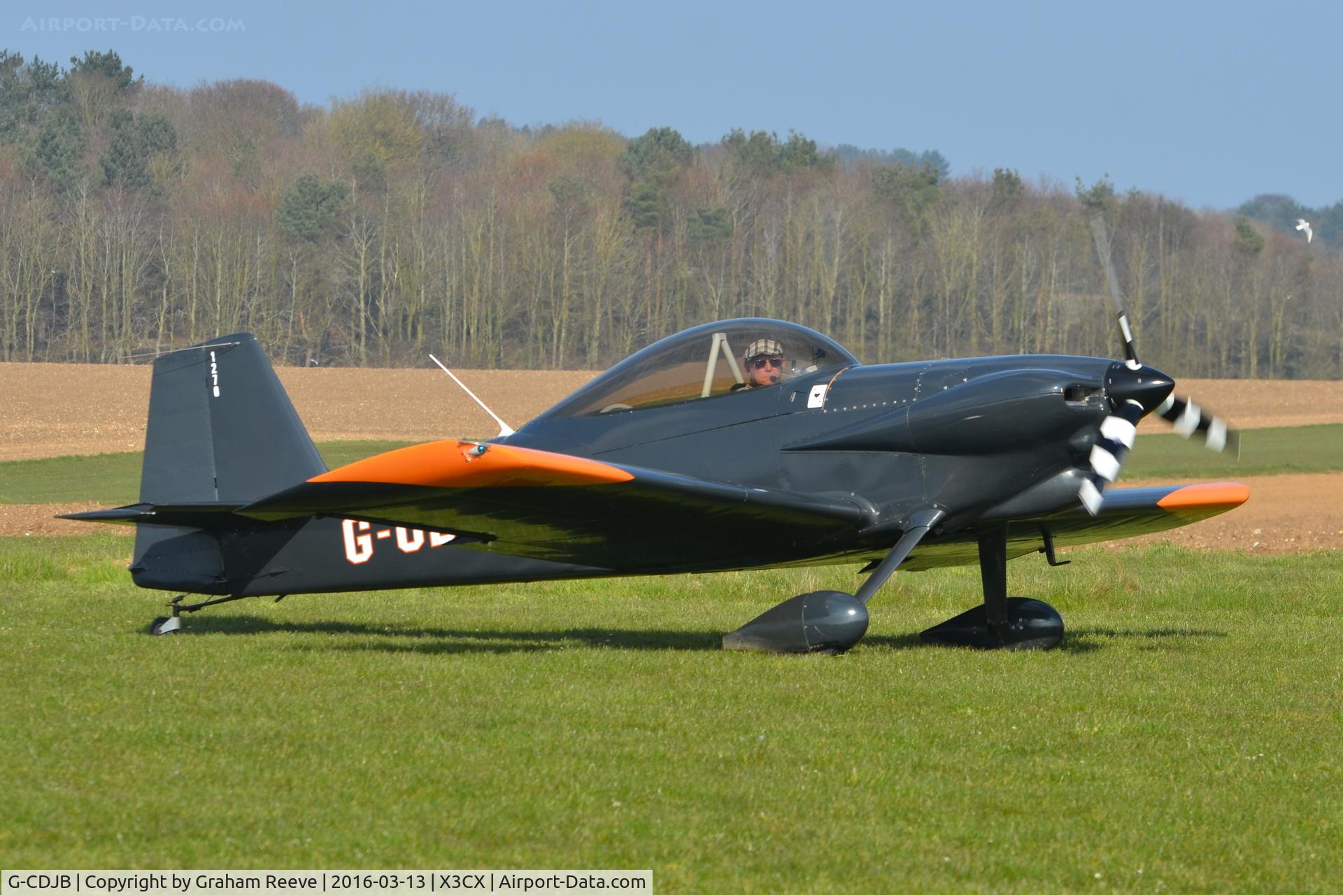 G-CDJB, 1987 Vans RV-4 C/N 1270, Just landed at Northrepps.