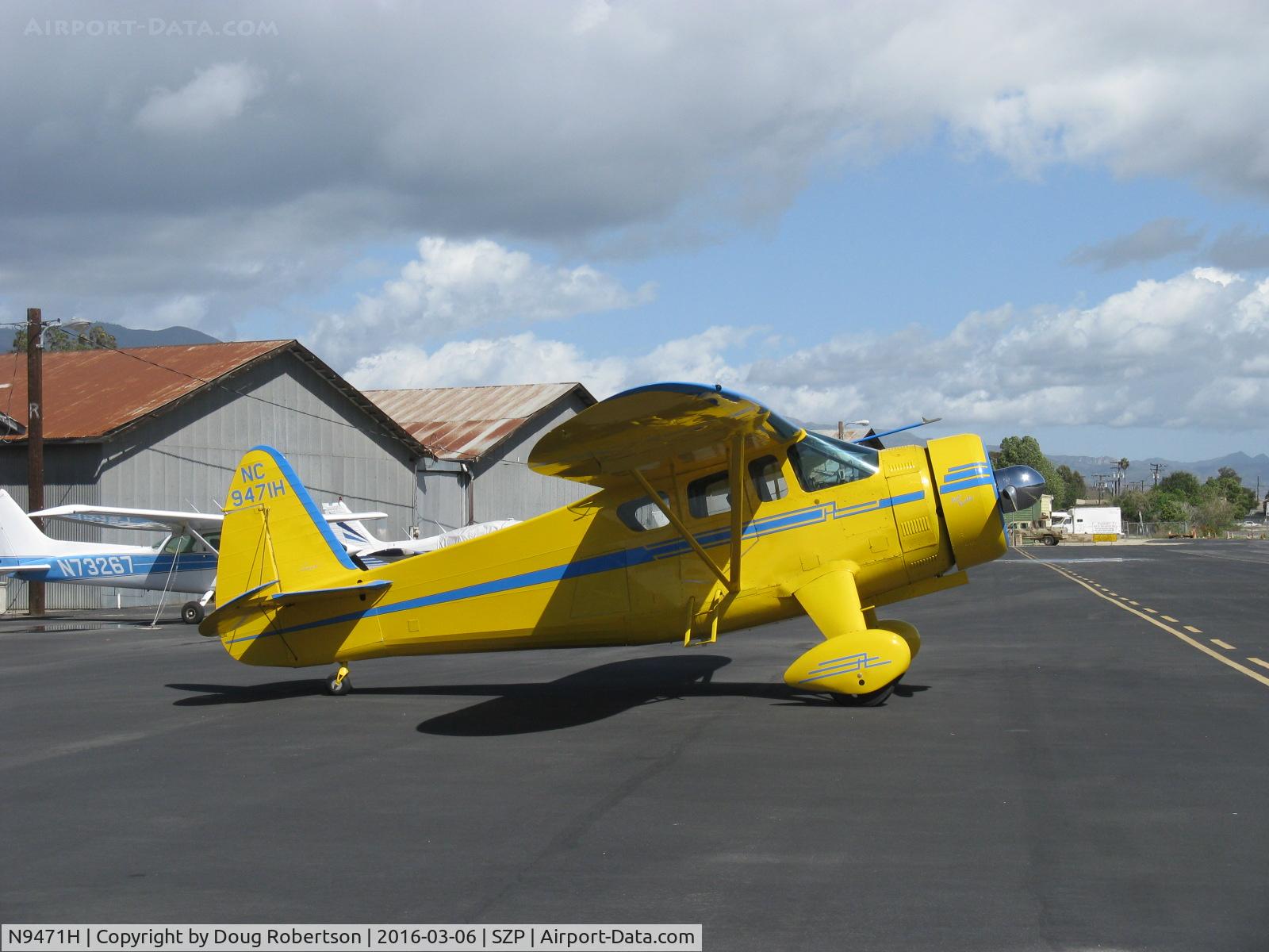 N9471H, Howard Aircraft DGA-15P C/N 813, 1943 Howard DGA-15P, P&W R-985 Wasp Jr. 450 Hp 9 cylinder radial, Service ceiling 20,000 ft. Range 984 miles