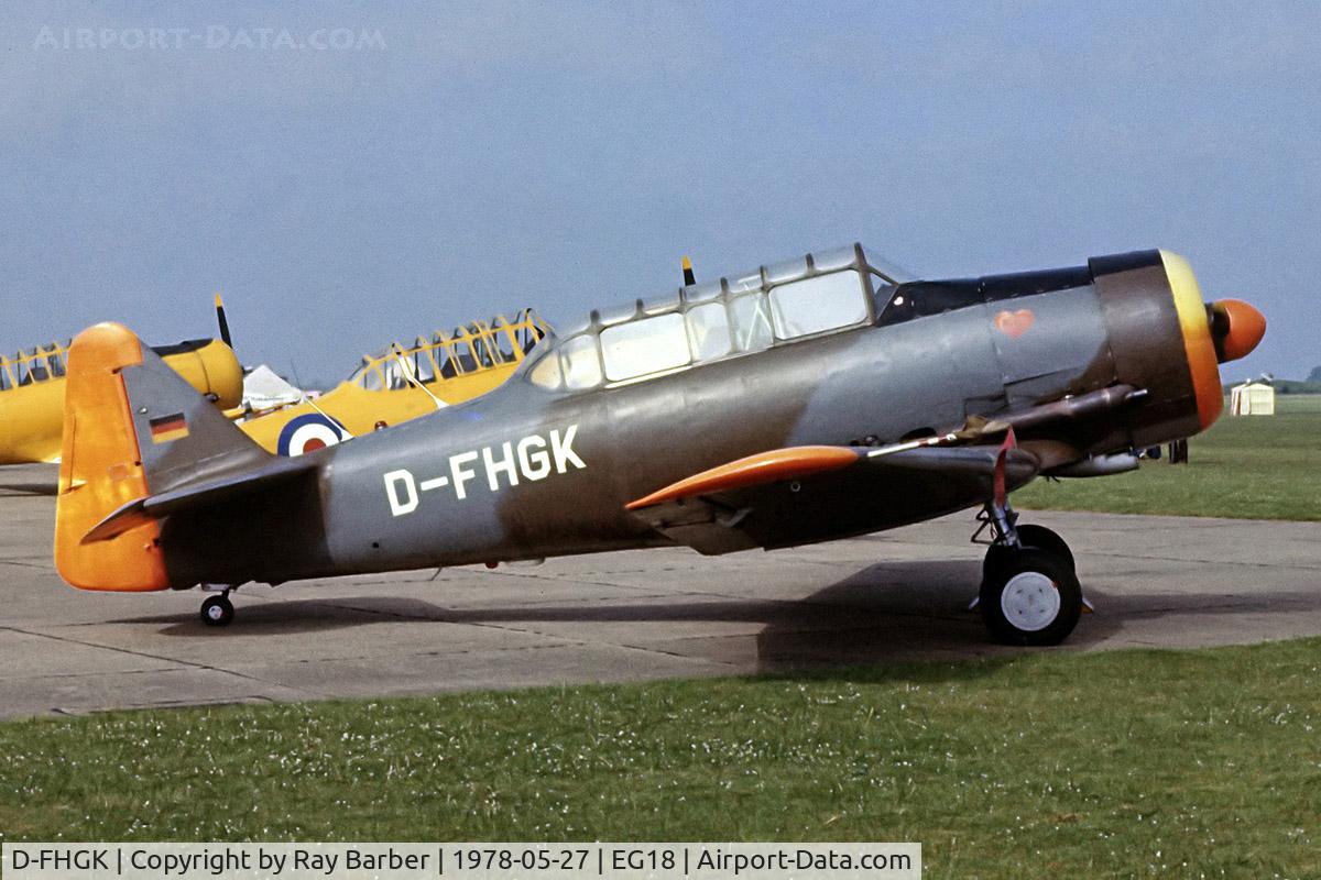 D-FHGK, 1942 Noorduyn AT-16 Harvard IIB C/N 14A-324, Noorduyn AT-16 Harvard IIb [14-324] Bassingbourn~G 27/05/1978. Shown here with canopy closed.  From a slide.