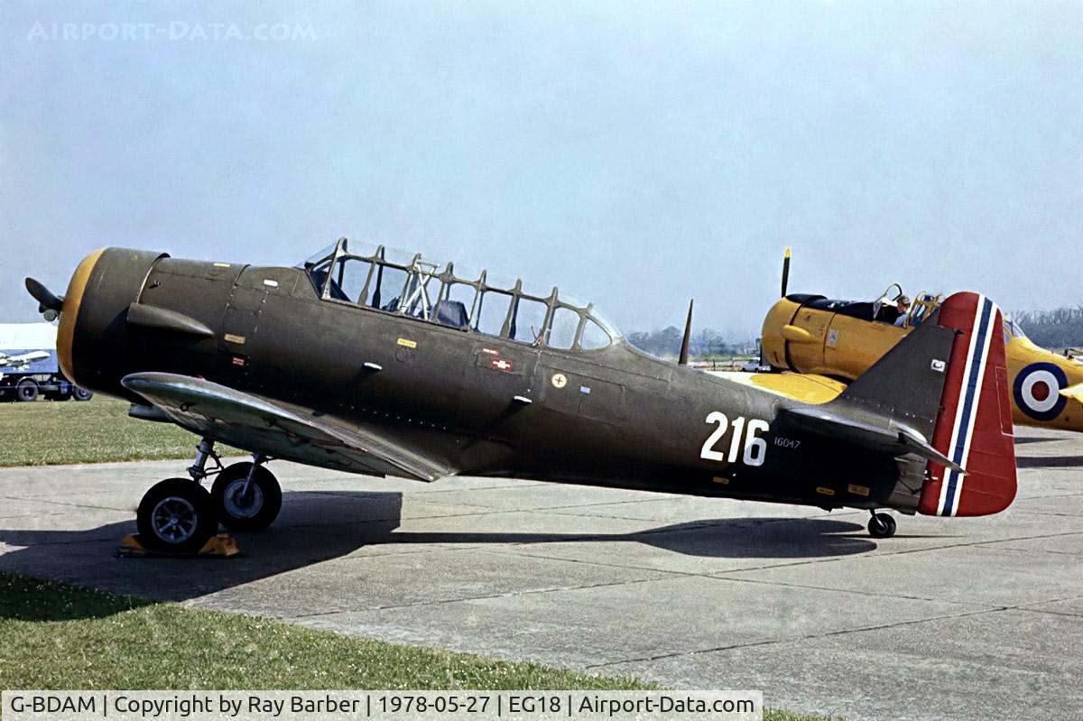 G-BDAM, 1943 Noorduyn AT-16 Harvard IIB C/N 14-726, Noorduyn AT-16 Harvard IIB [14-726] Bassingbourn~G 27/05/1978