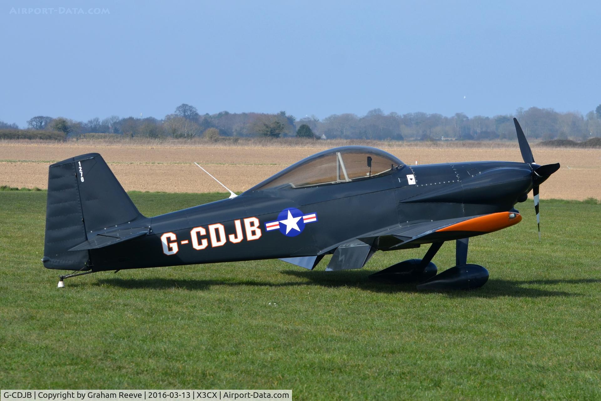 G-CDJB, 1987 Vans RV-4 C/N 1270, Parked at Northrepps.