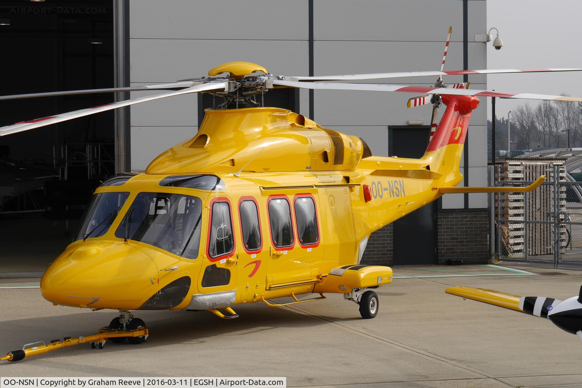 OO-NSN, 2015 AgustaWestland AW-139 C/N 31700, Parked at Norwich.