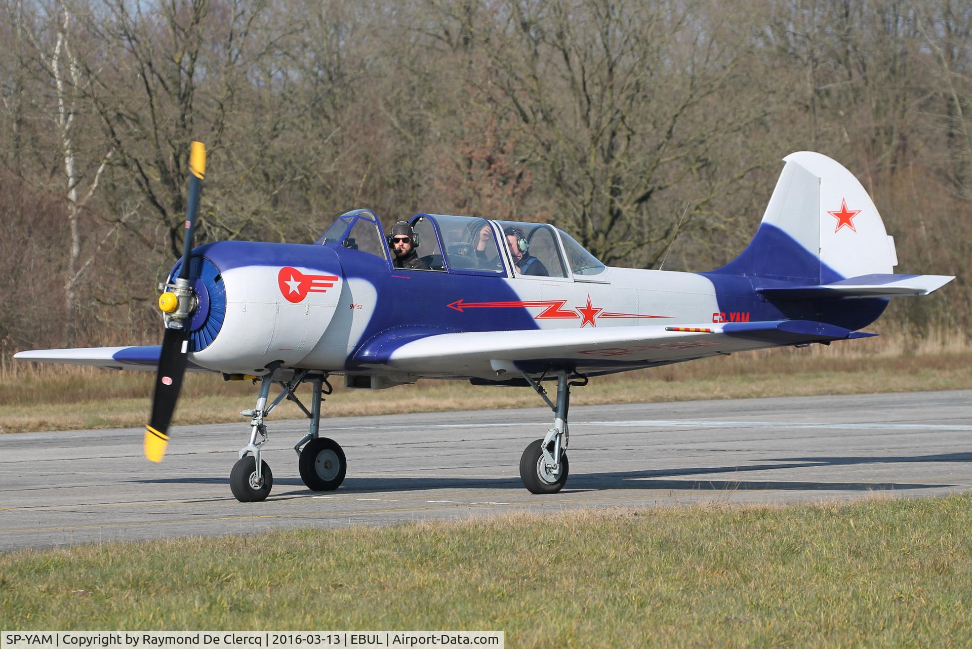 SP-YAM, 1982 Bacau Yak-52 C/N 822203, Taxiing.