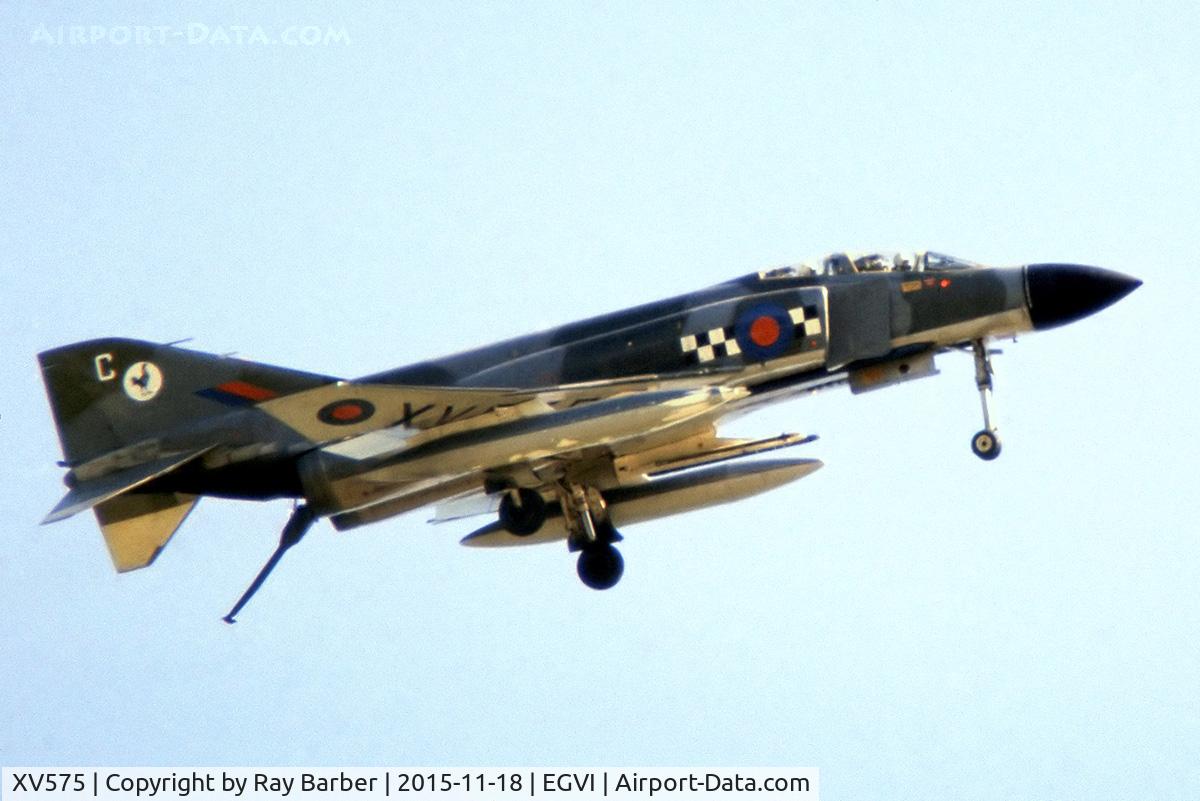 XV575, 1968 McDonnell Douglas Phantom FG1 C/N 9329/3112, McDonnell-Douglas F-4K FG.1 Phantom II [3112] (Royal Air Force) RAF Greenham Common~G 01/08/1976. From a slide.